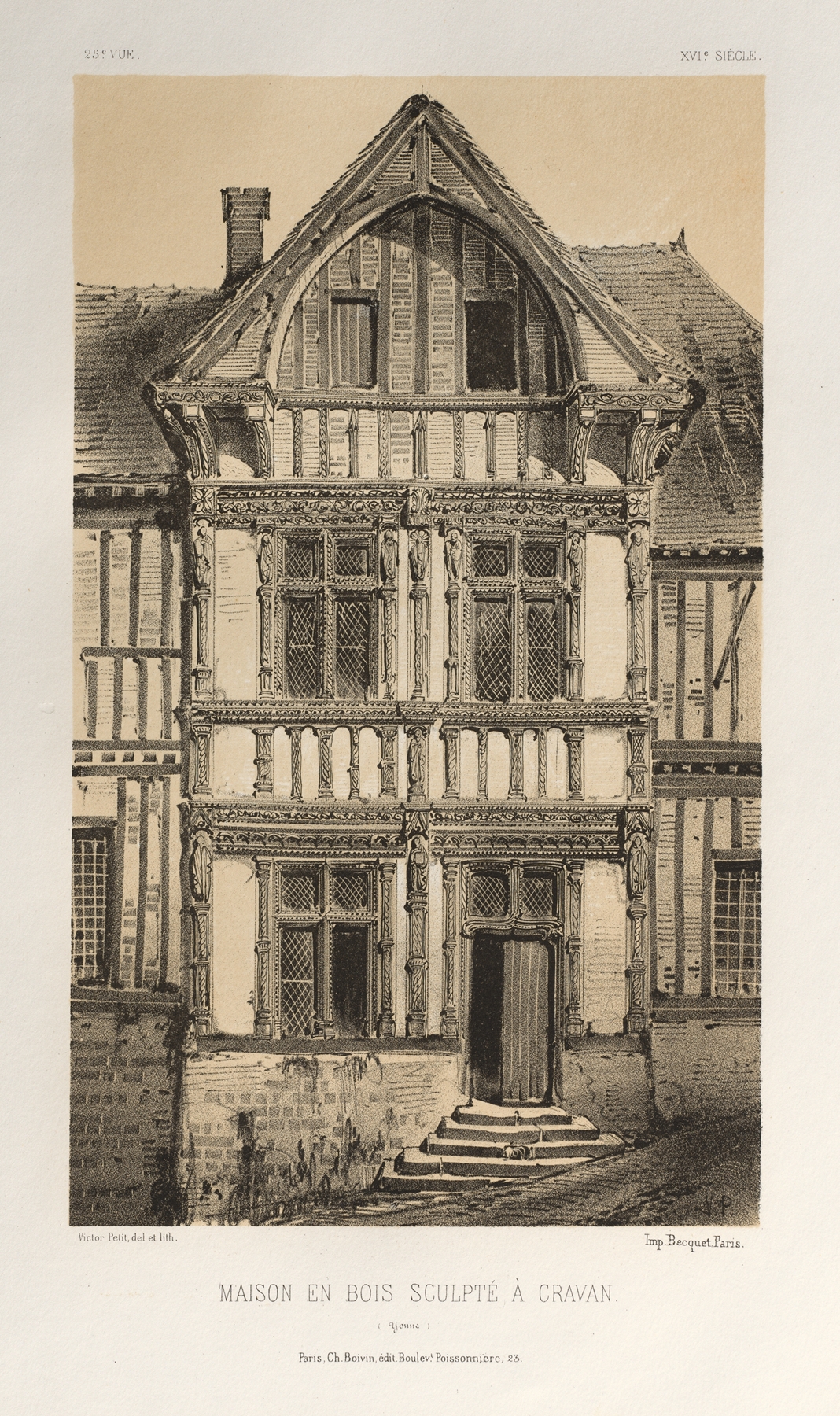 Maison En Bois Sculpte A Cravan by Victor Petit, realism, wooden structure