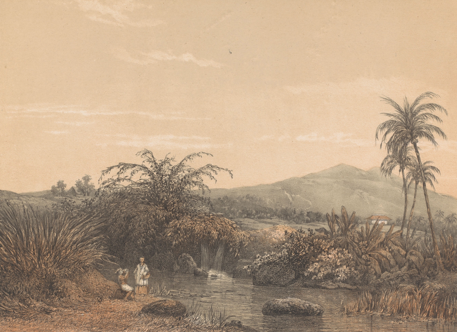 Gezicht op Tjileboet, by Johan Conrad Greive, public domain