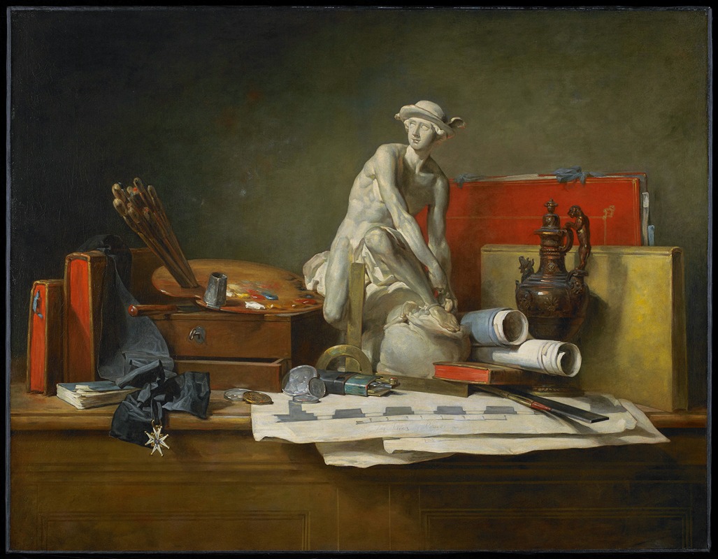 A painting by Jean Siméon Chardin depicting the attributes of the arts and their rewards.