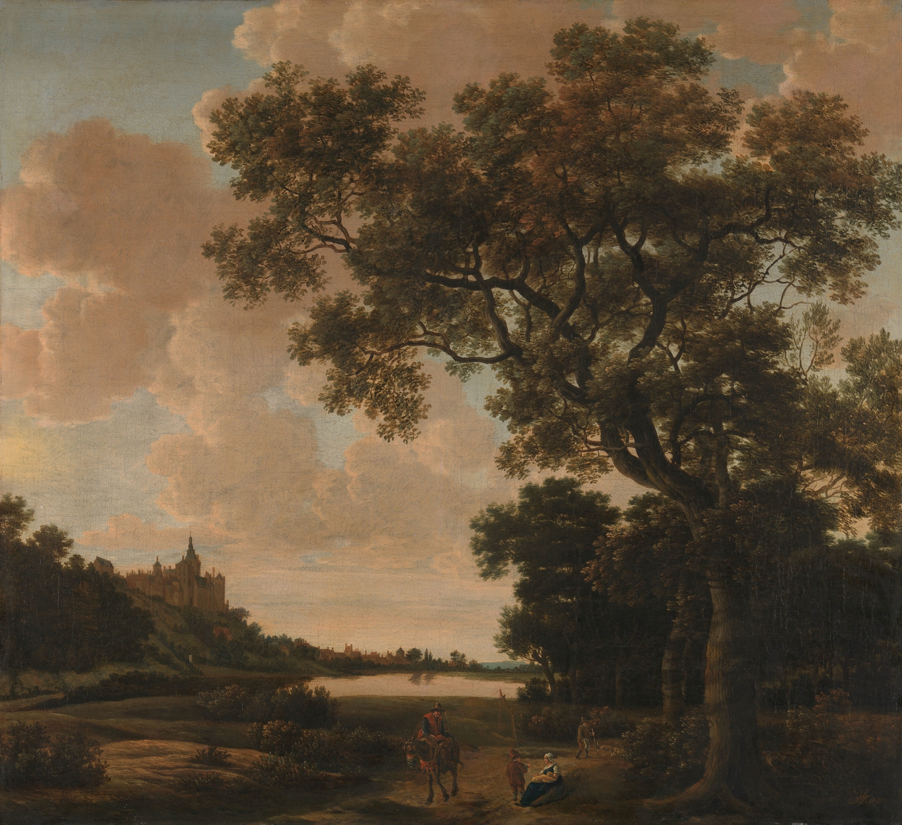Landscape with the Schwanenburg, oil on canvas by Joris van der Haagen