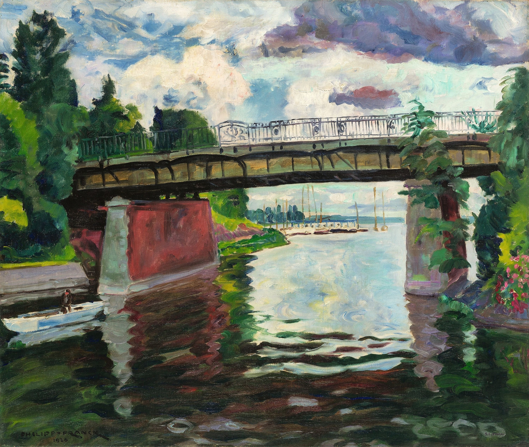 Die Wannseebrücke, by Philipp Franck, public domain
