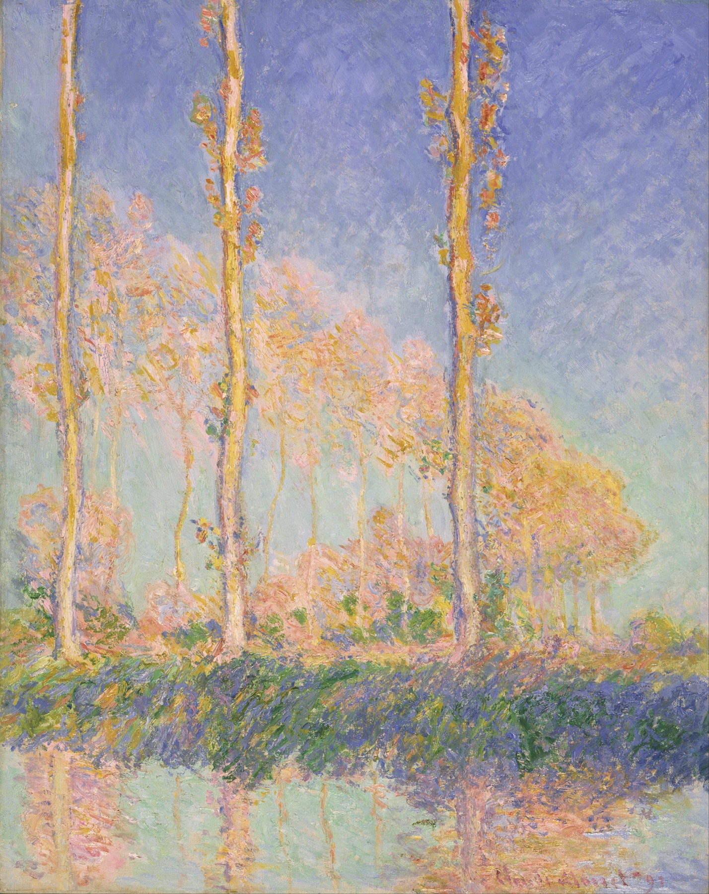 Poplars, by Claude Monet, public domain