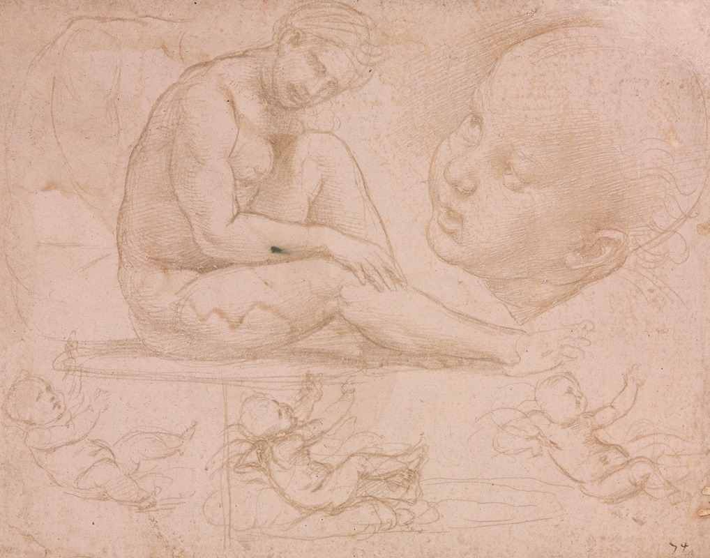 Raphael's studies showcase his mastery in depicting human figures.