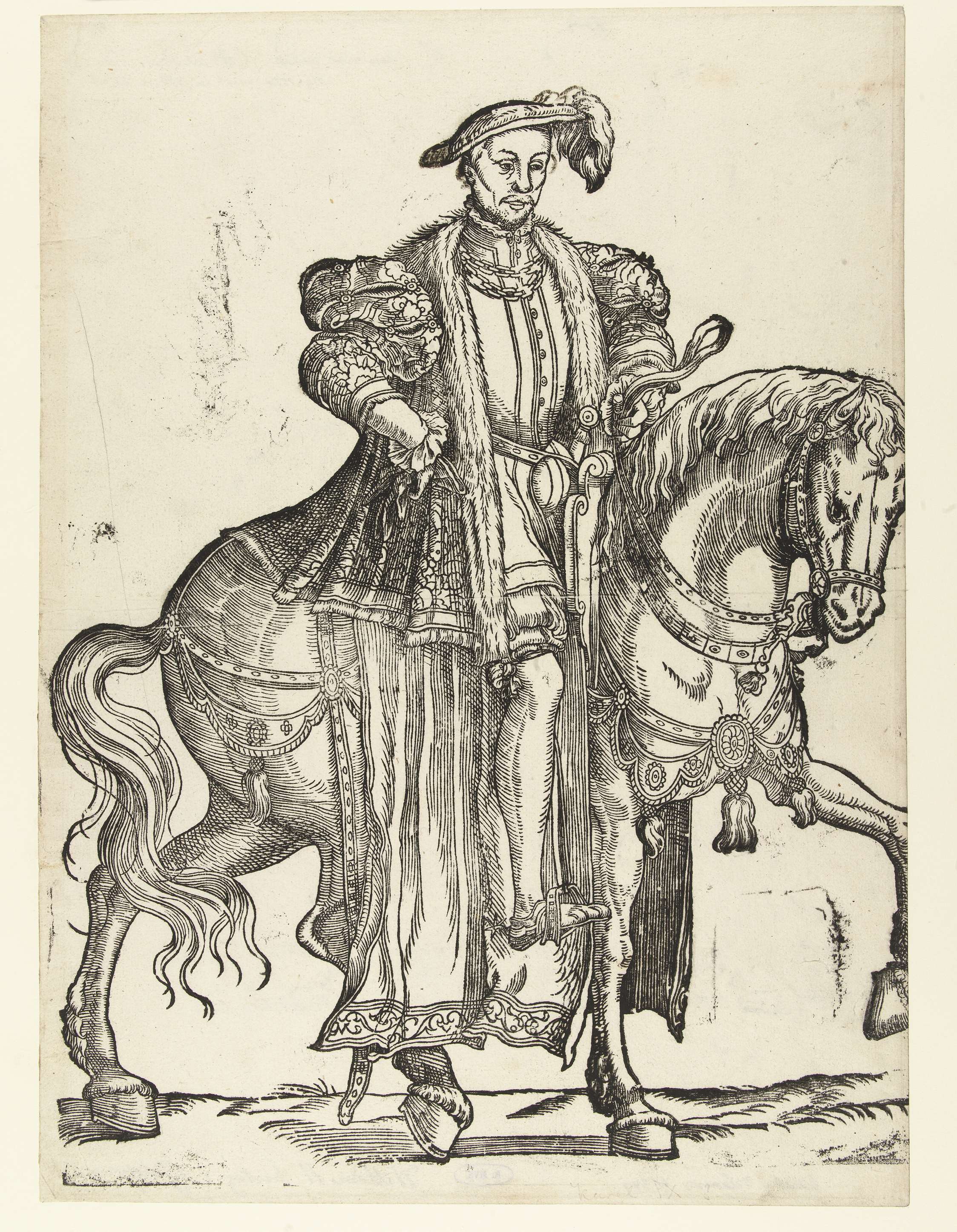 Portret van Karel van Orléans te paard, by Cornelis Anthonisz., public domain