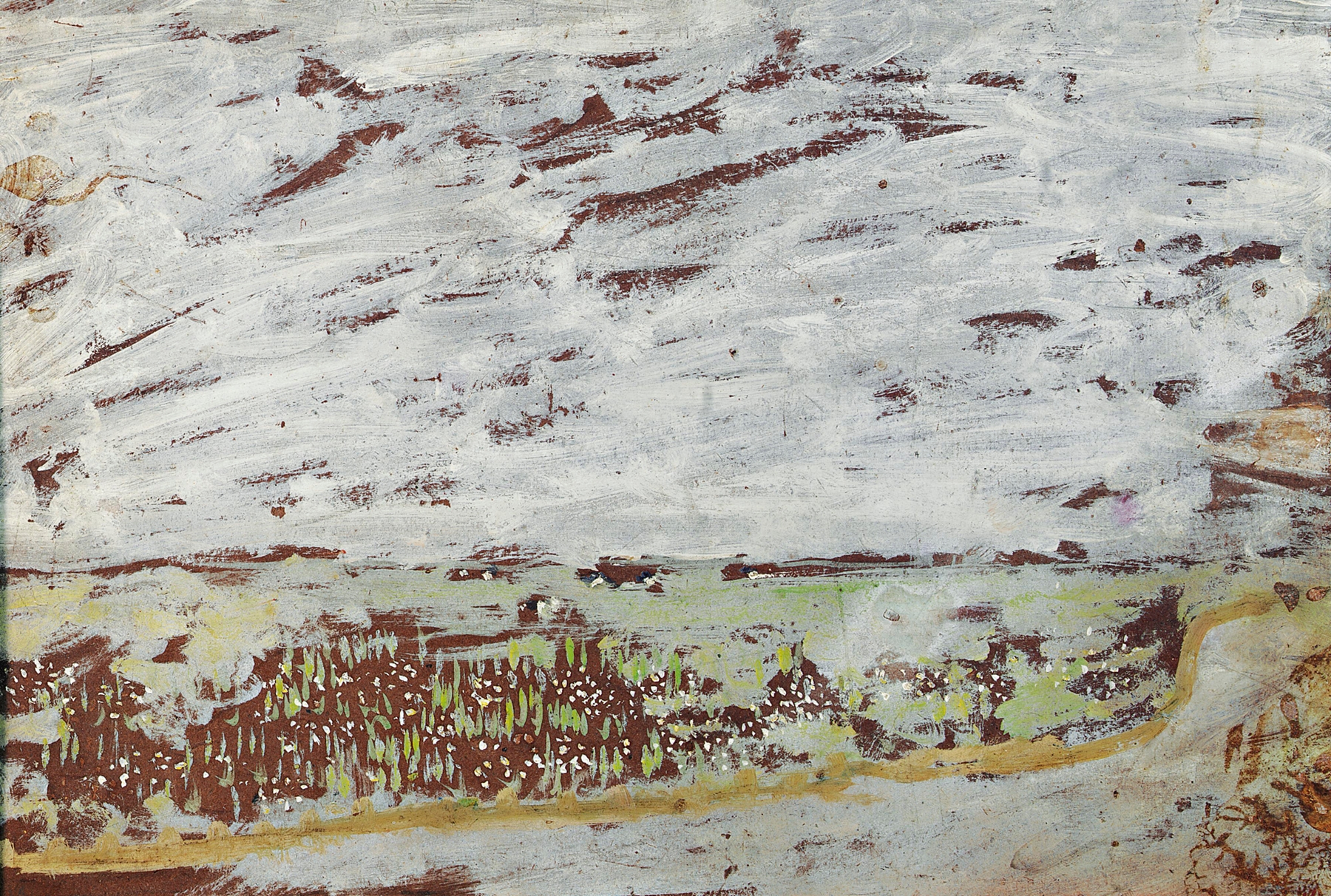 Landscape with river and village, oil on canvas by Édouard Vuillard
