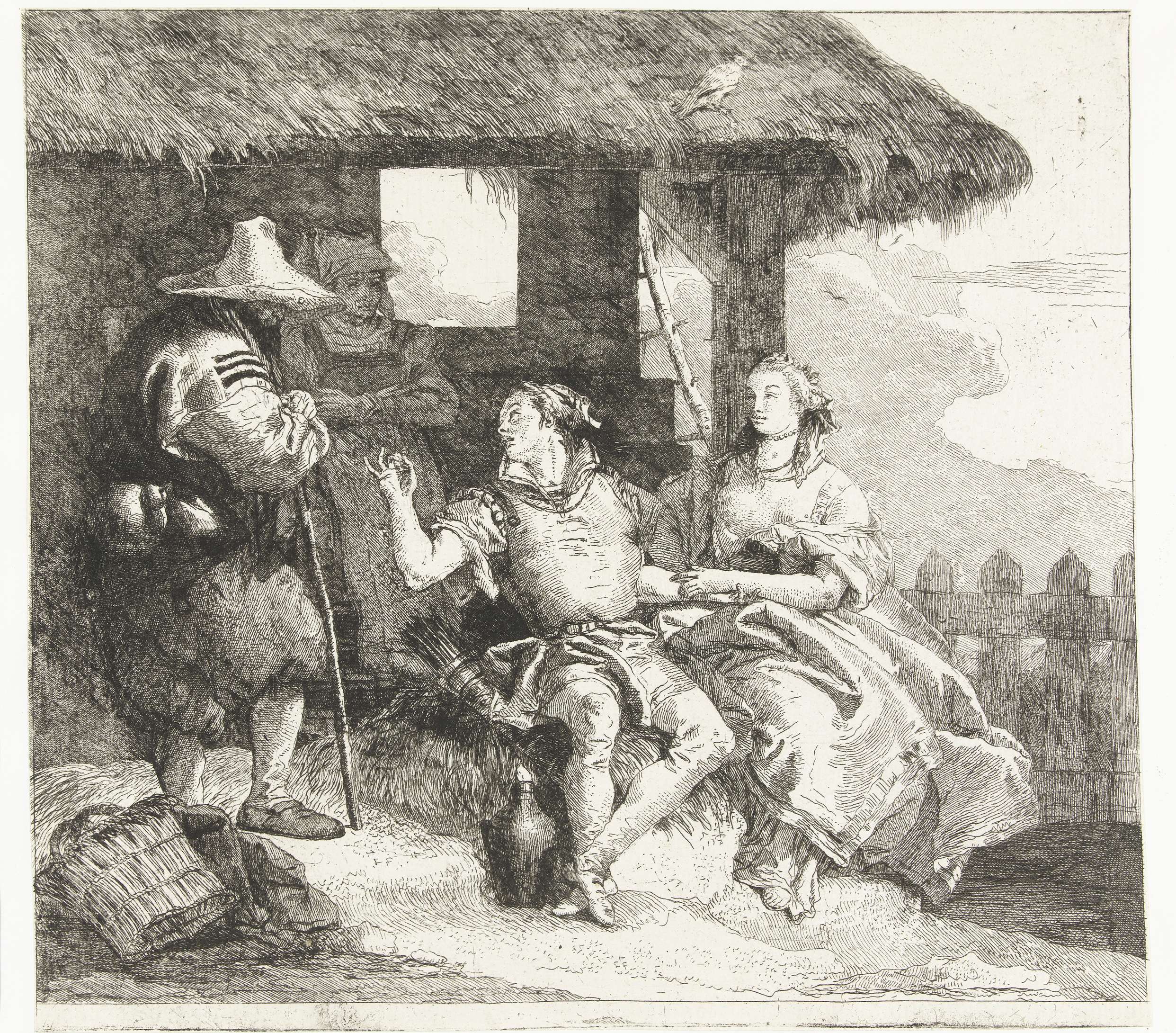 Huwelijk van Medoro en Angelica, by Giovanni Domenico Tiepolo, public domain