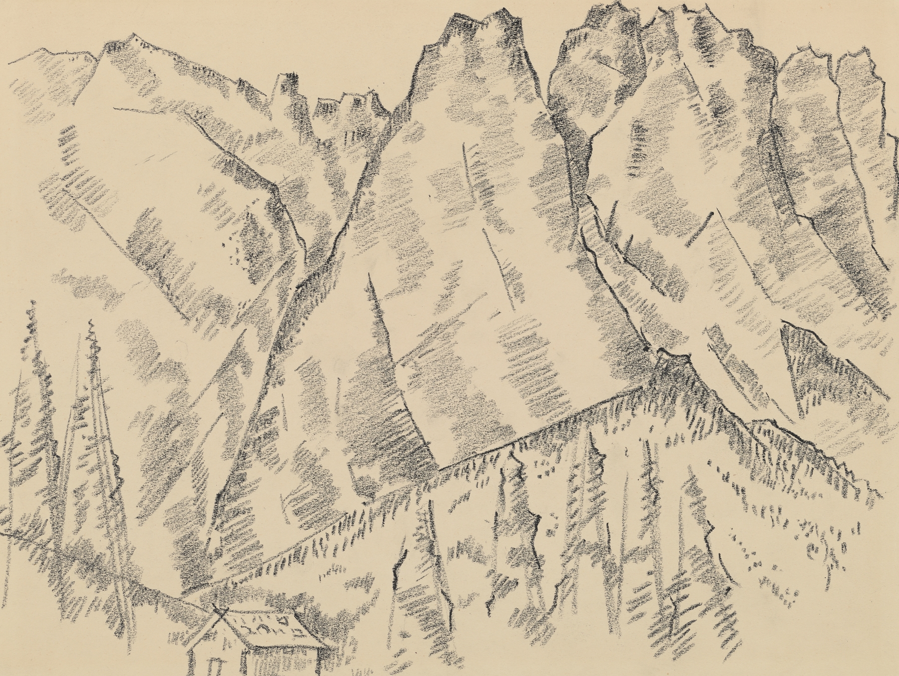Alpspitze Mittenwald Road, by Marsden Hartley, public domain