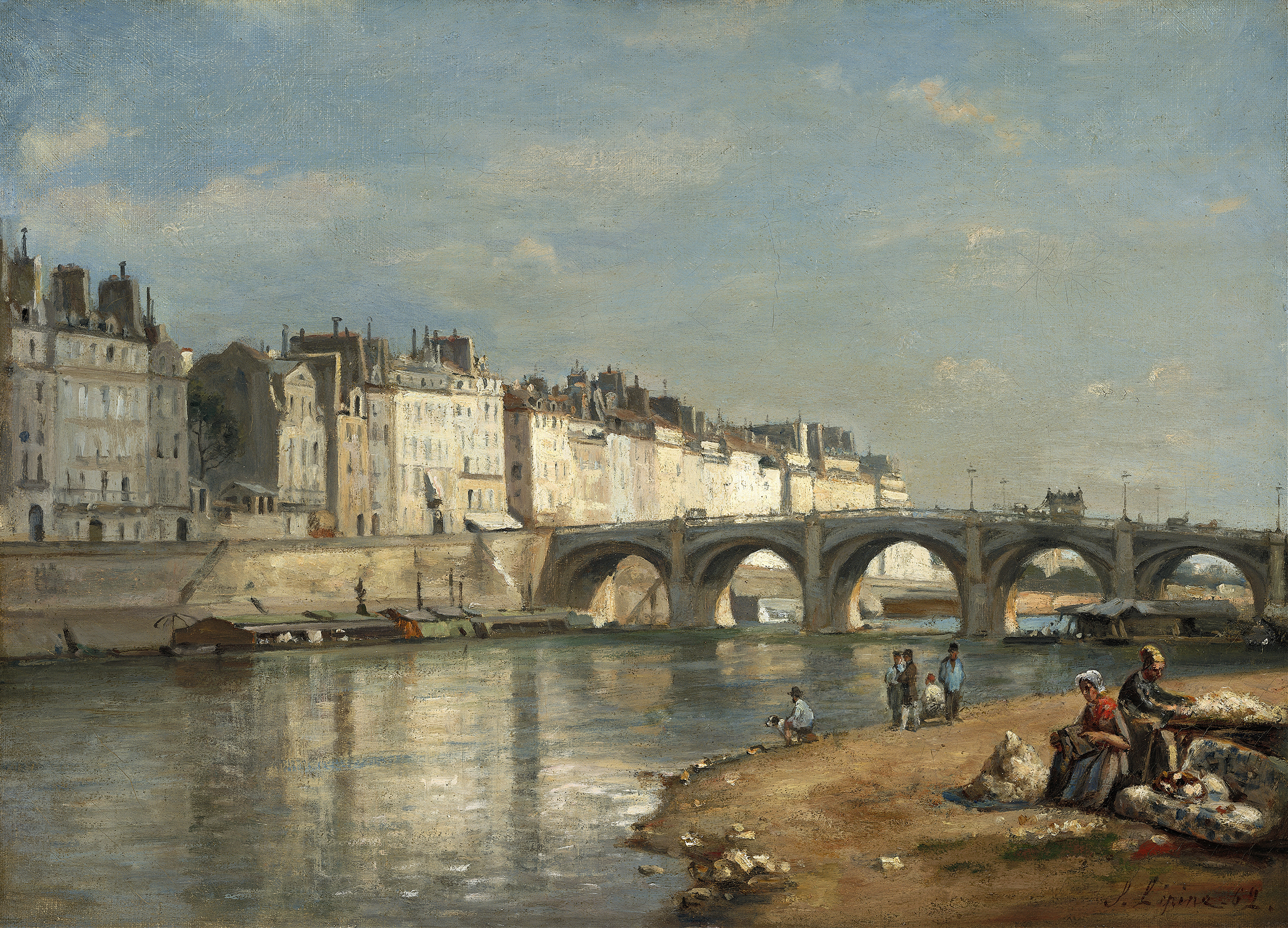 Pont de la Tournelle, Paris, by Stanislas Lépine, public domain