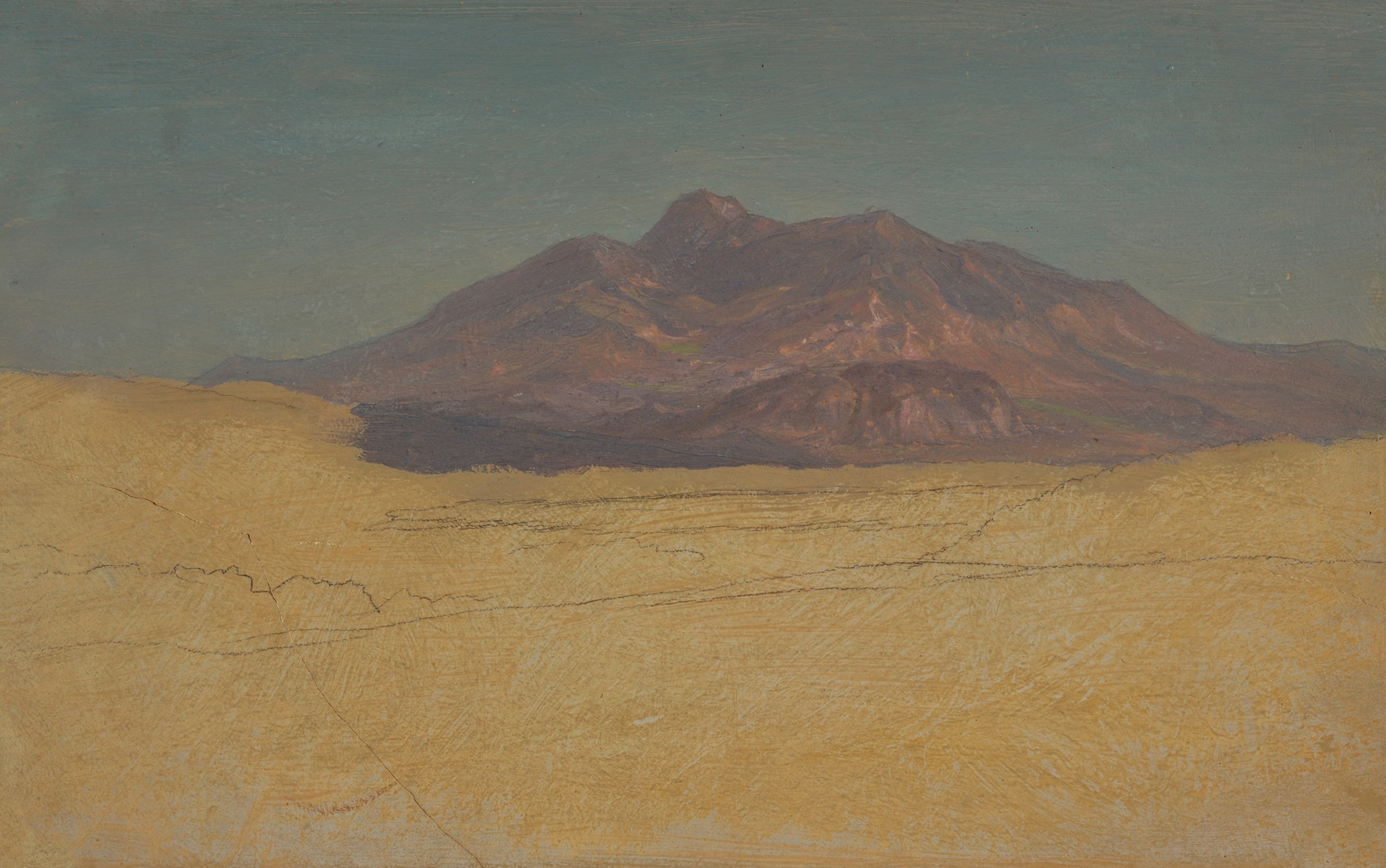 Mountain Landscape by Frederic Edwin Church, oil on canvas depicting mountains and a serene lake.