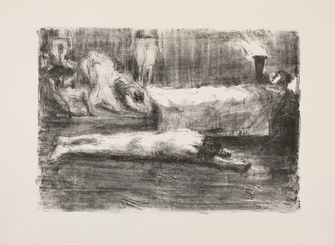 Max Slevogt's painting depicts Achilles mourning Patroclus.