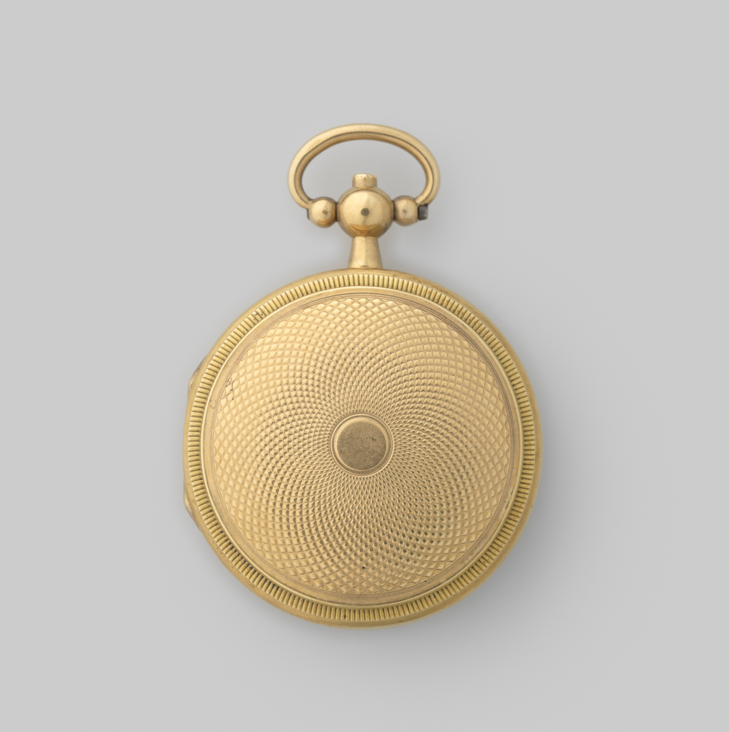 Gilded metal watch by Unknown Artist, showcasing intricate craftsmanship and delicate patterns.