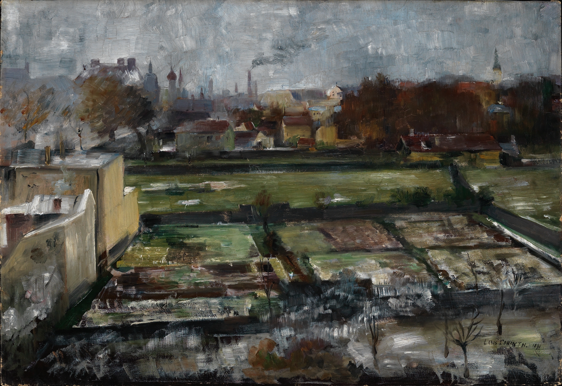 Blick aus Münchner Atelier, by Lovis Corinth, public domain