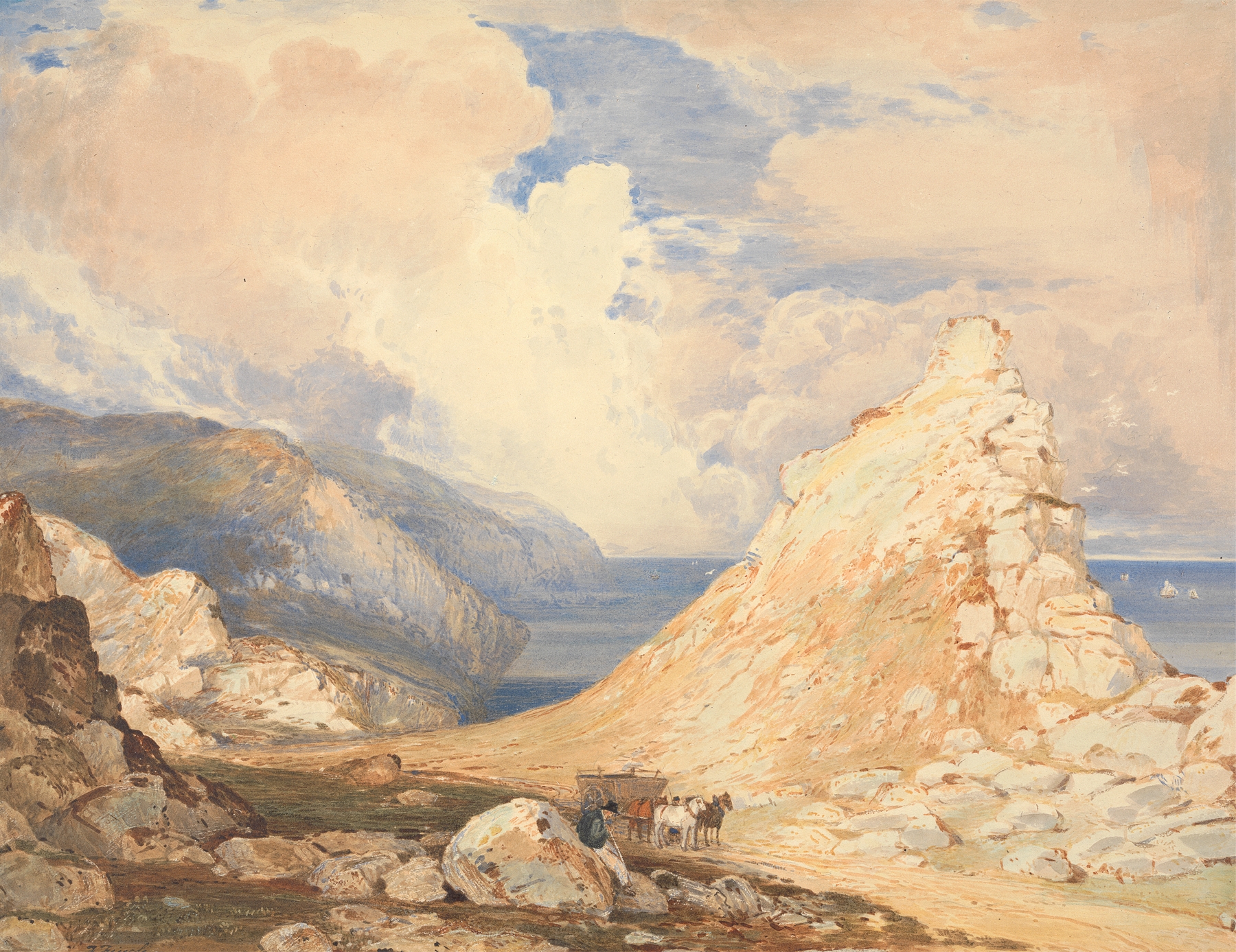 Valley of Rocks, Lynton, North Devon by Francis Oliver Finch, oil on canvas