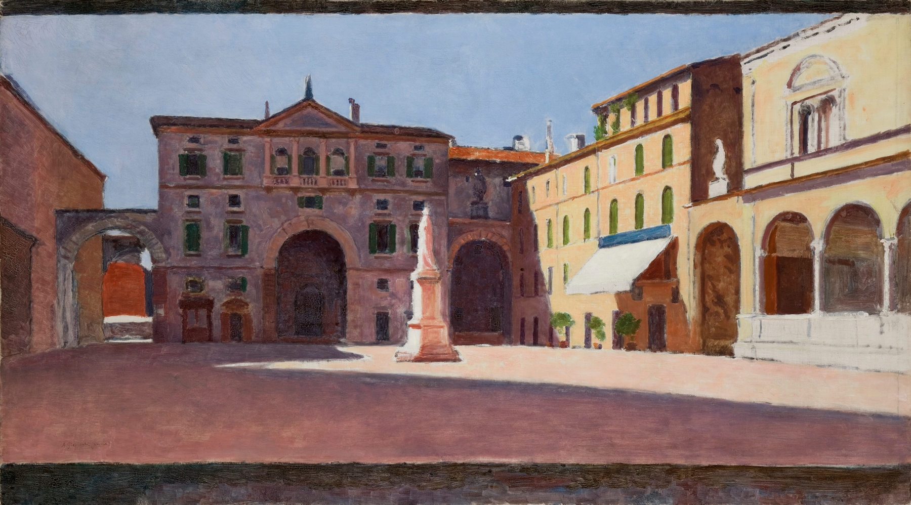 Piazza di Dante in Verona, by Aleksander Gierymski, public domain