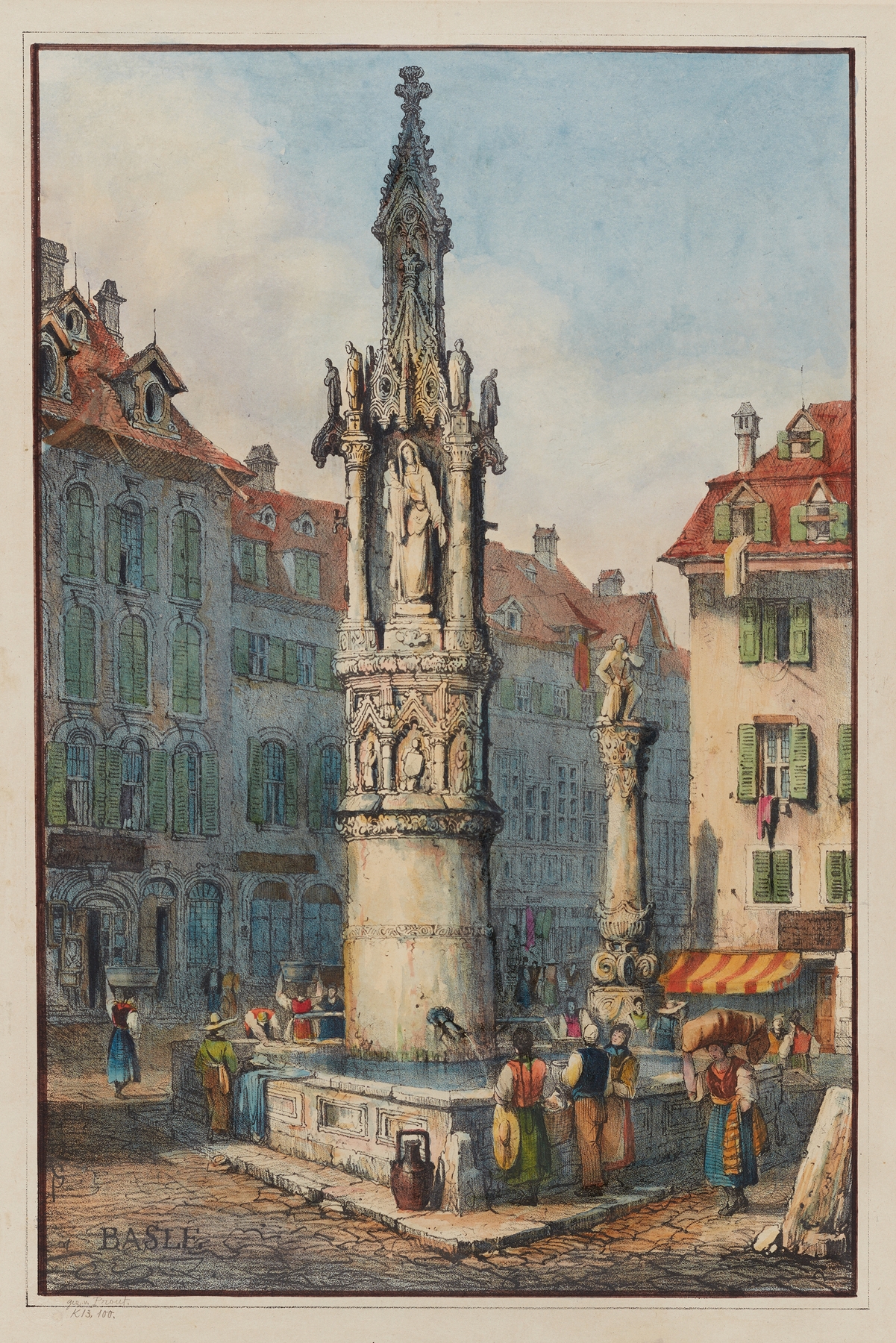 Basle, by Samuel Prout, public domain