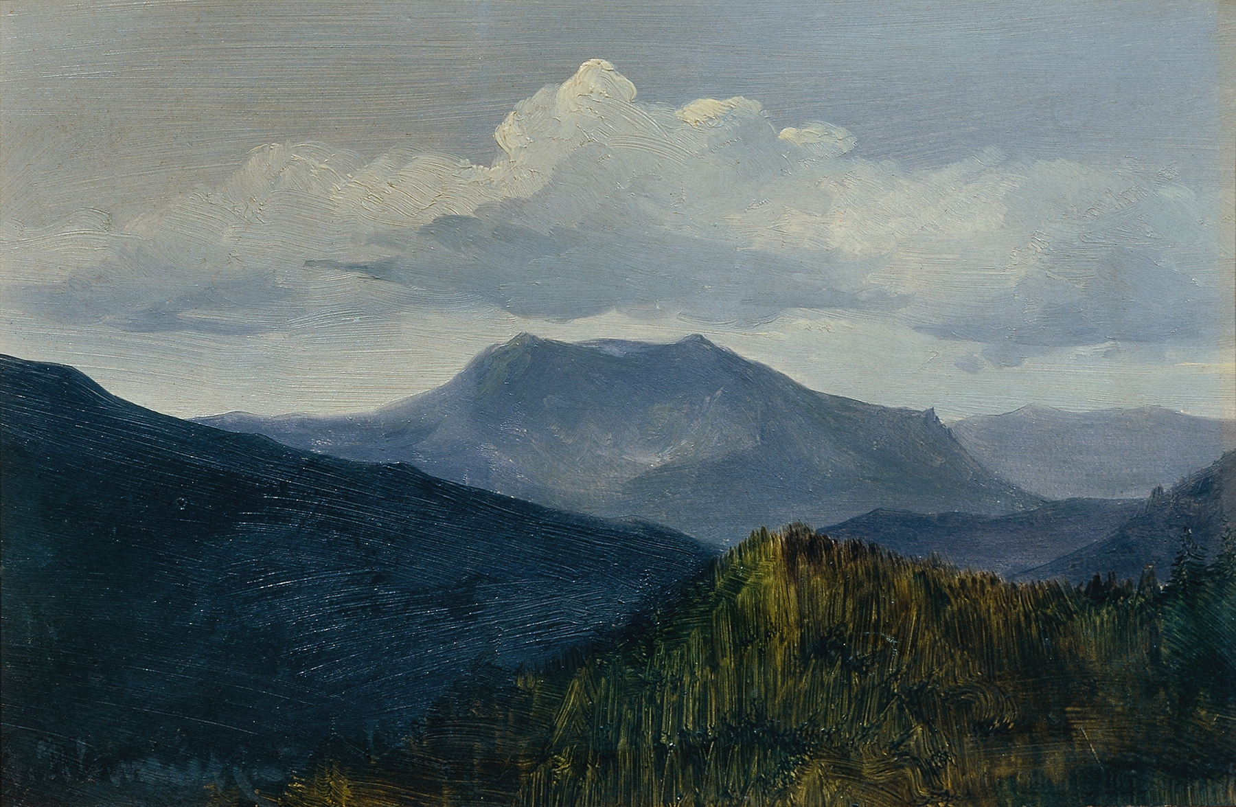 Der Schneeberg bei Gutenstein, by Anton Hlavacek, public domain