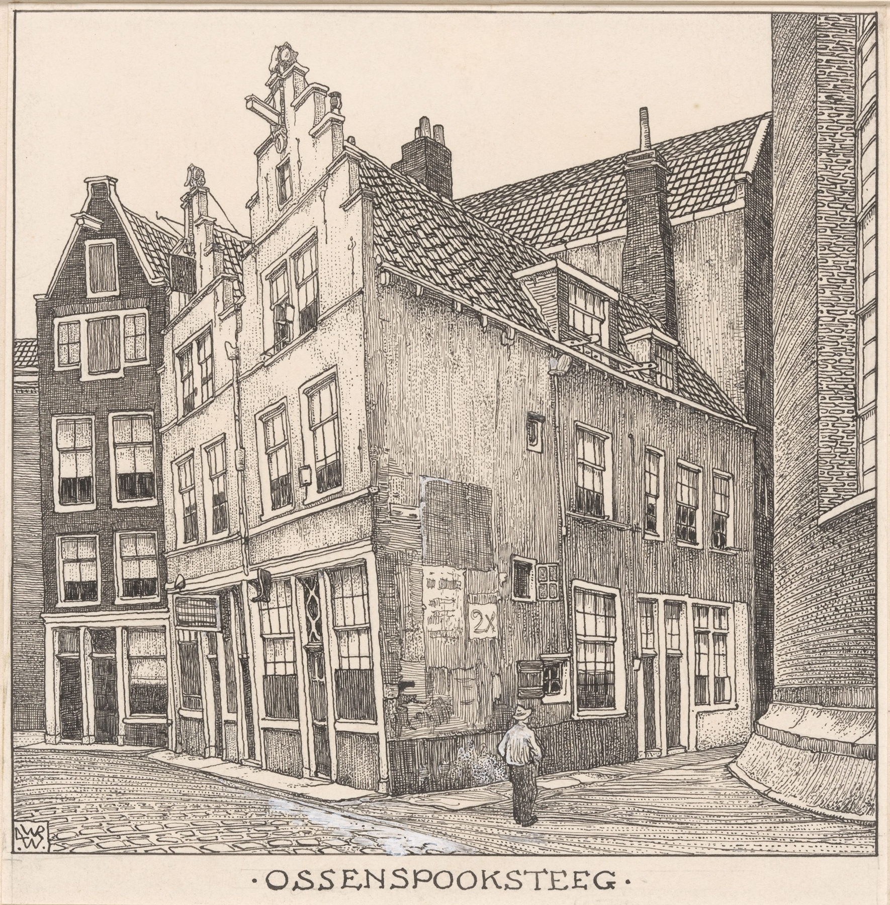 De Ossenspooksteeg te Amsterdam, by Willem Wenckebach, public domain