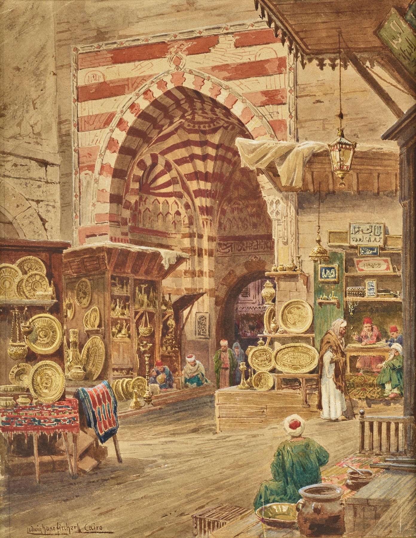 Cairo by Ludwig Hans Fischer, depicting a vibrant cityscape in unknown medium.
