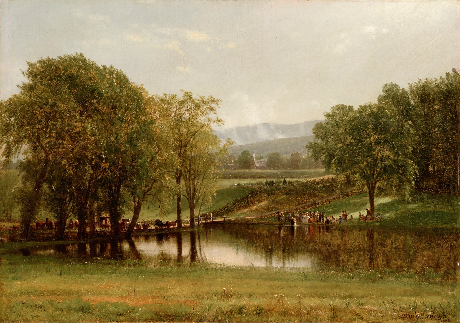 The Baptism, by Worthington Whittredge, public domain