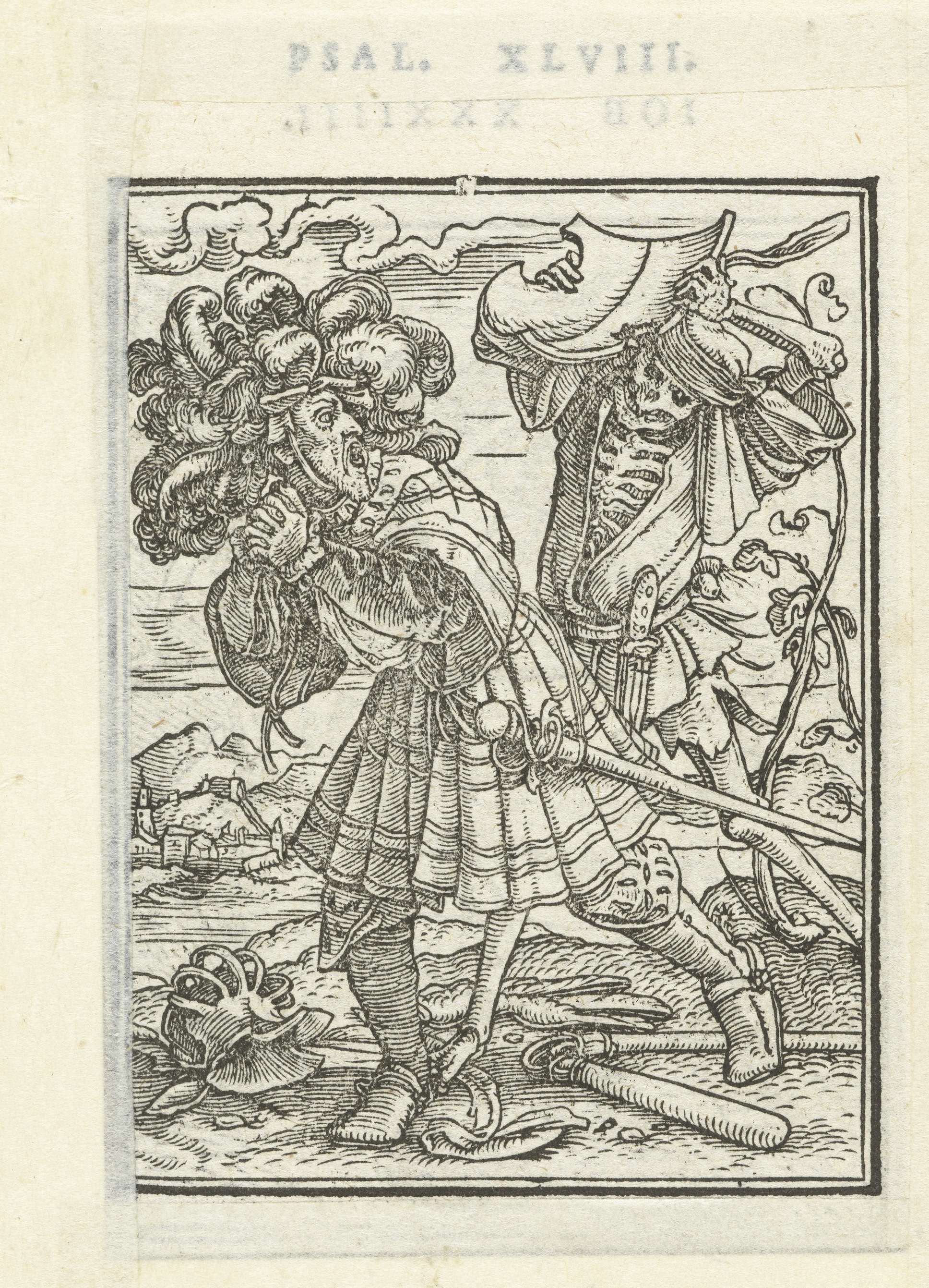 Graaf en de Dood, by Hans Holbein (II), public domain