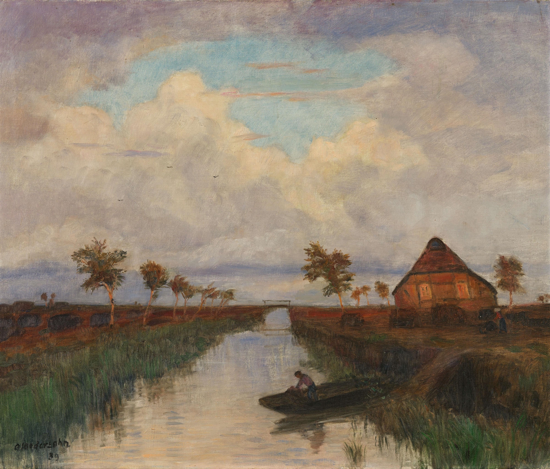 Moorlandschaft, by Otto Modersohn, public domain