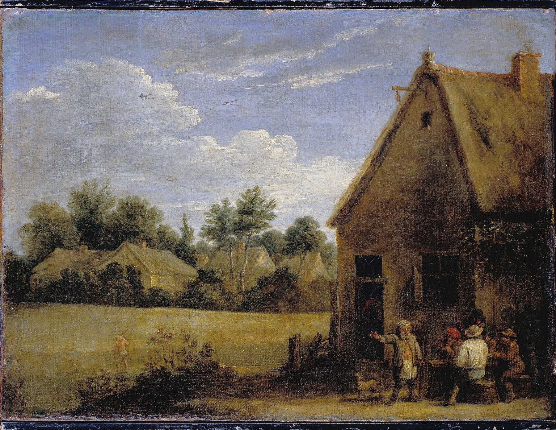 Cottage with Peasants playing Cards, by David Teniers the Younger, public domain