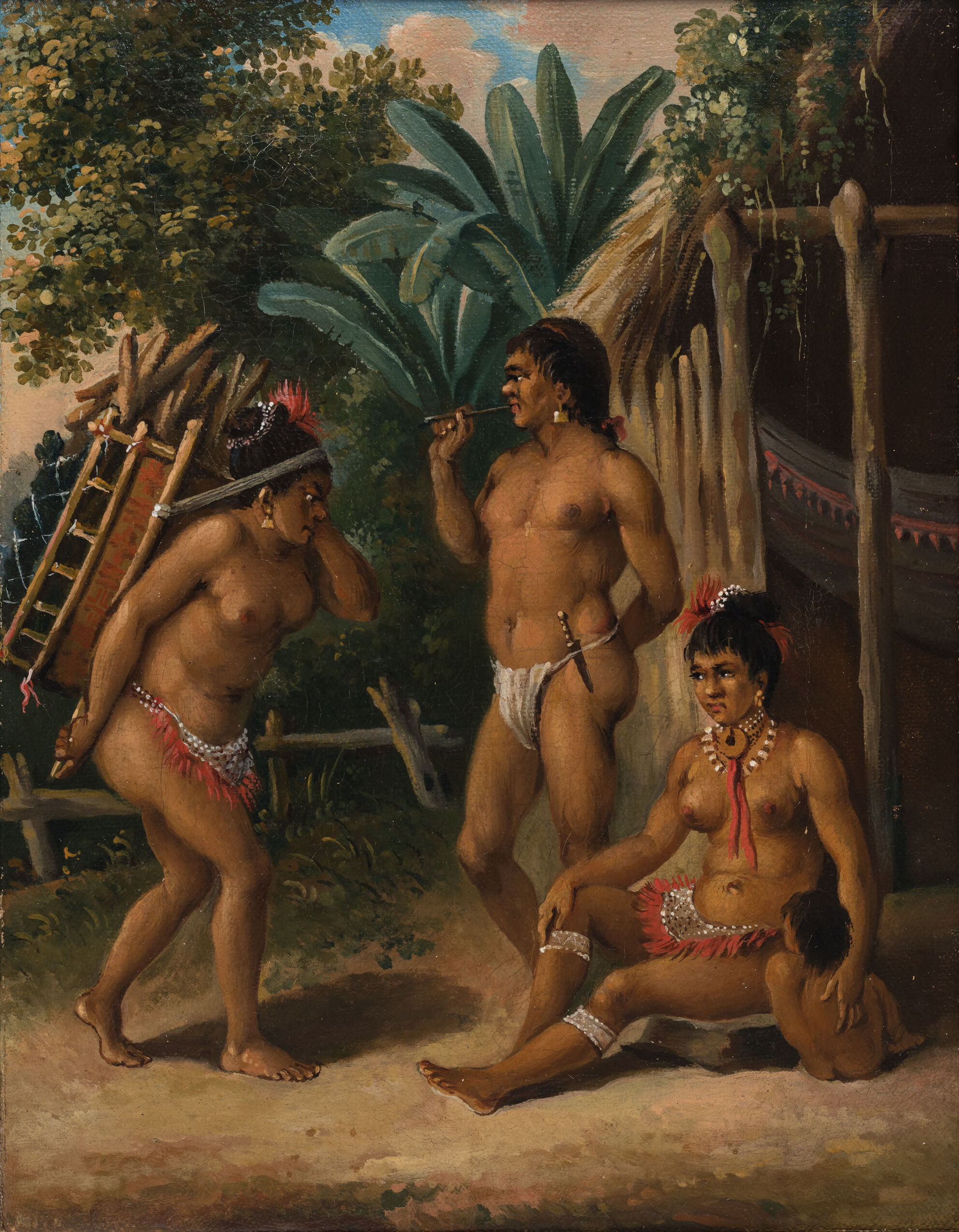 Indigenous Kalinago of St. Vincent [Aboriginal Caraibs of St. Vincents], by Agostino Brunias, public domain