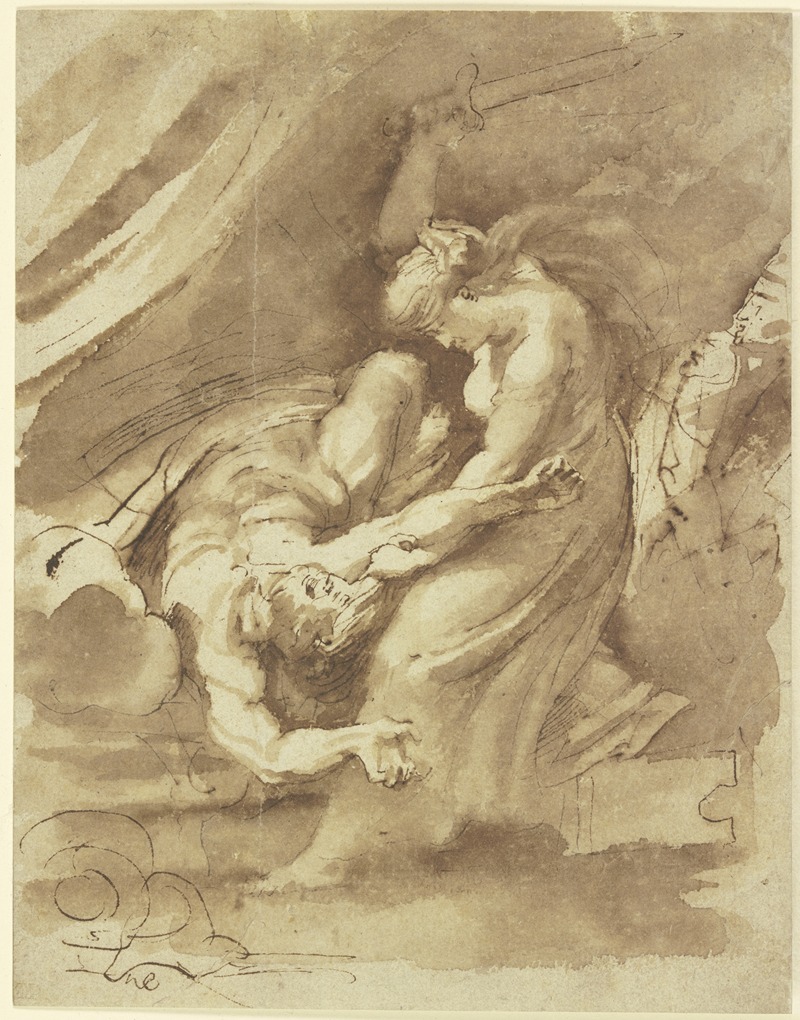 Peter Paul Rubens' 'Judith Beheading Holofernes' depicts a dramatic biblical scene.