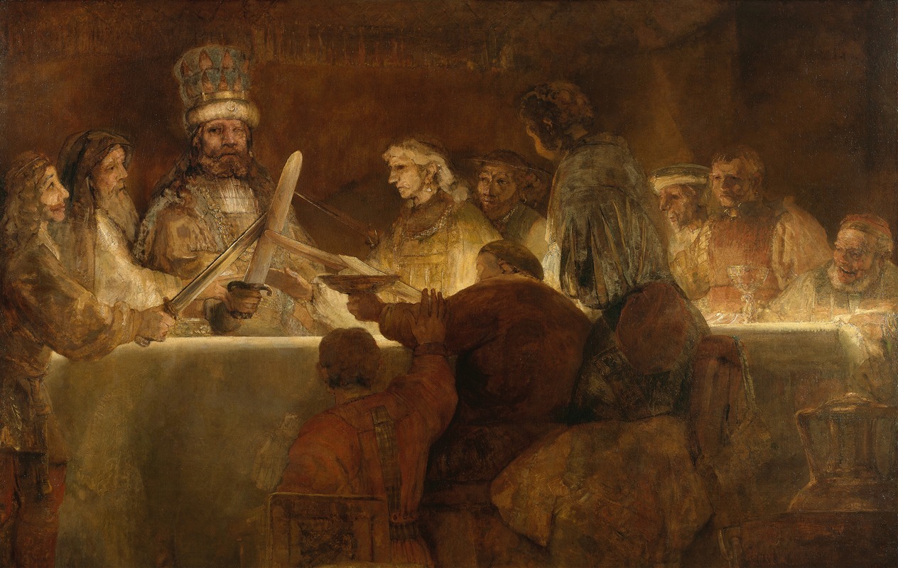 Rembrandt's 'The Conspiracy of the Batavians under Claudius Civilis' depicts a pivotal moment in Dutch history.
