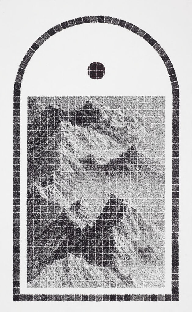Sunrise on Towering Peaks, from the series "Sacrifice", by Lee Chun-Yi (Li Junyi) 李君毅, public domain