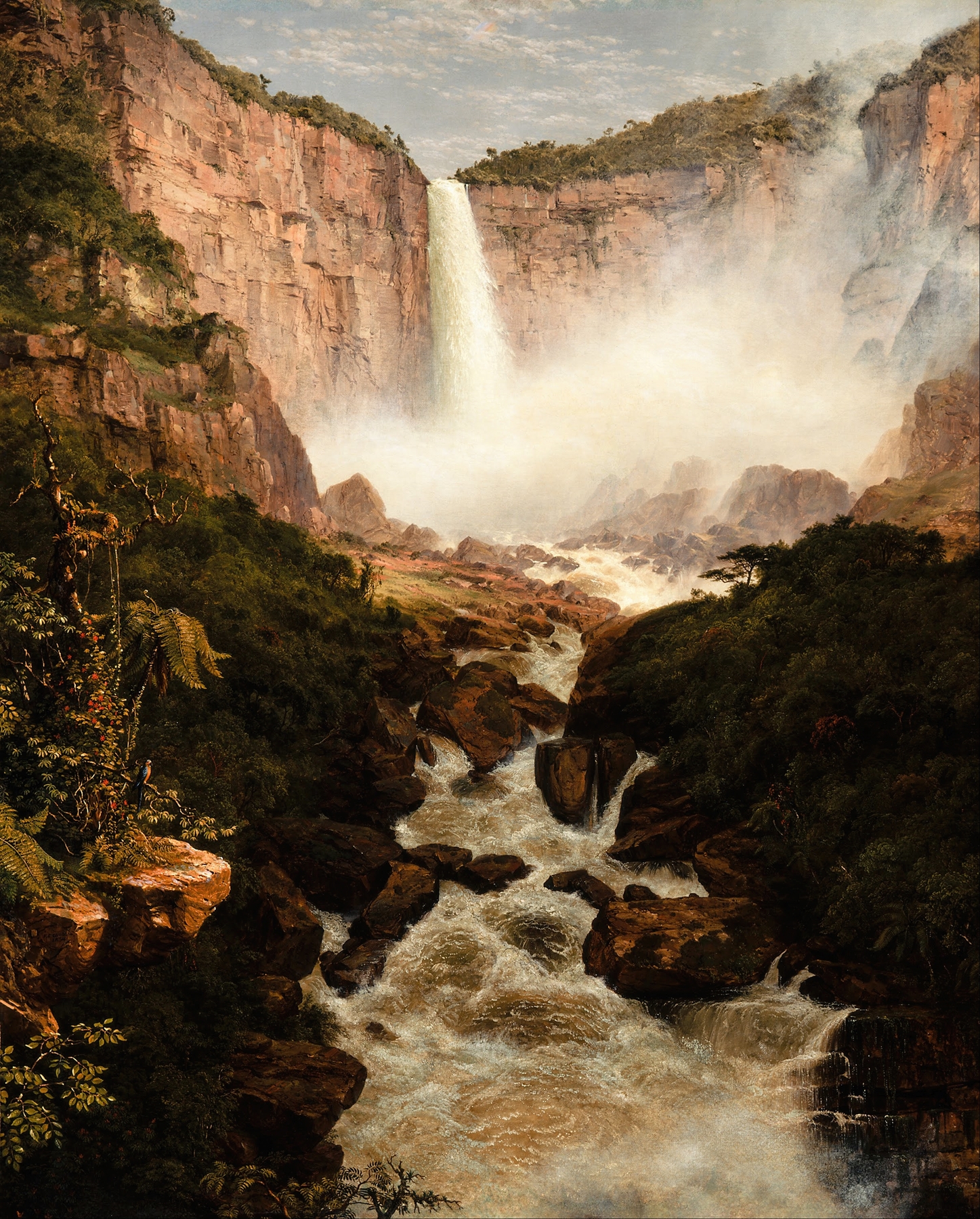 The Falls of the Tequendama near Bogota, New Granada, by Frederic Edwin Church, public domain