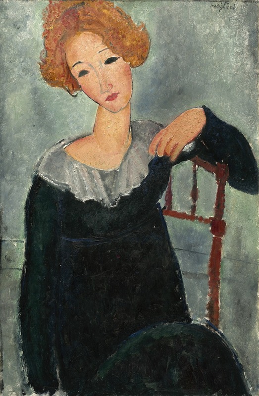 Amedeo Modigliani's 'Woman with Red Hair' showcases a striking portrait with bold colors and elongated forms.