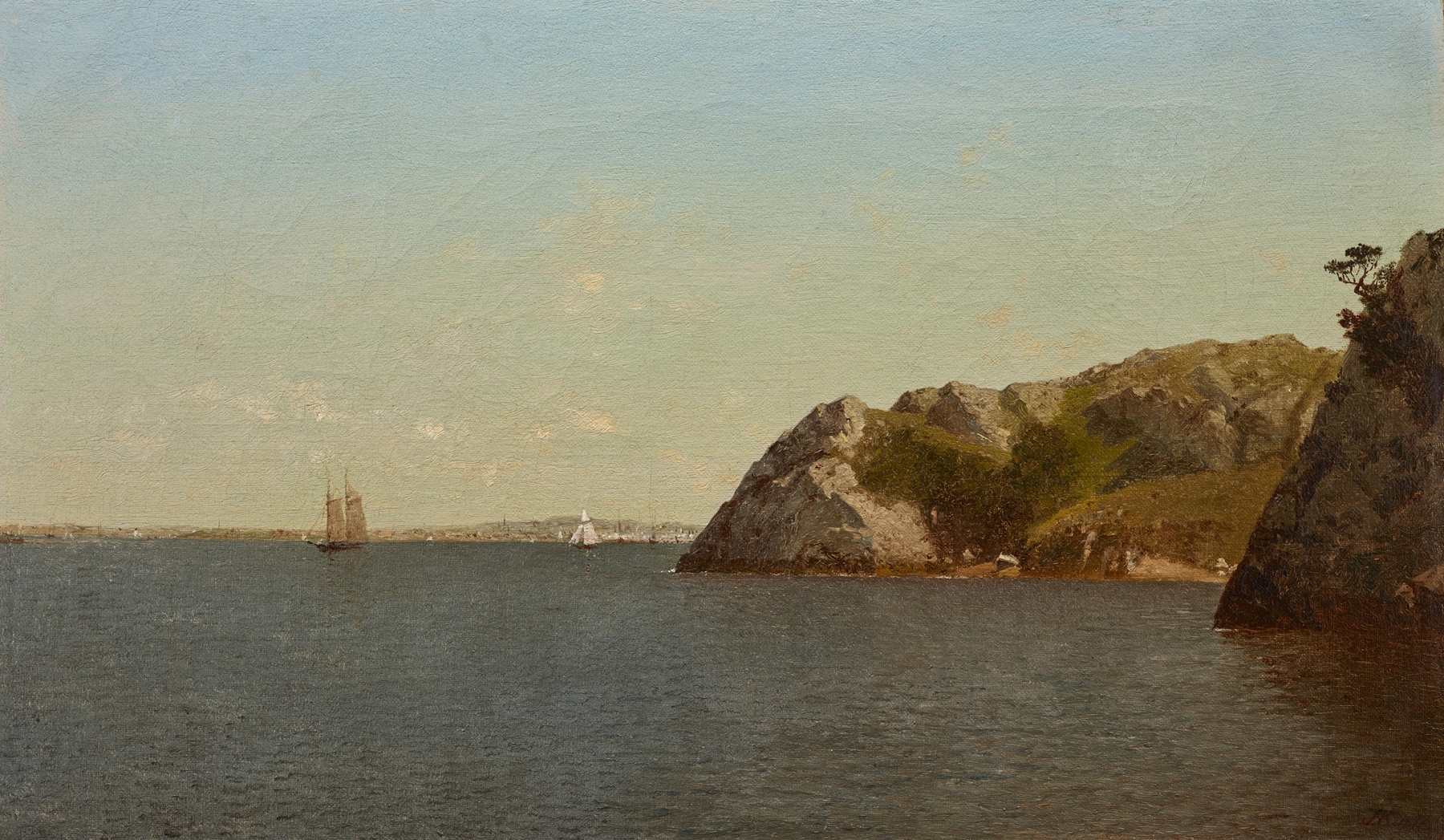 Newport, Rhode Island (Beacon Rock), by John Frederick Kensett, public domain