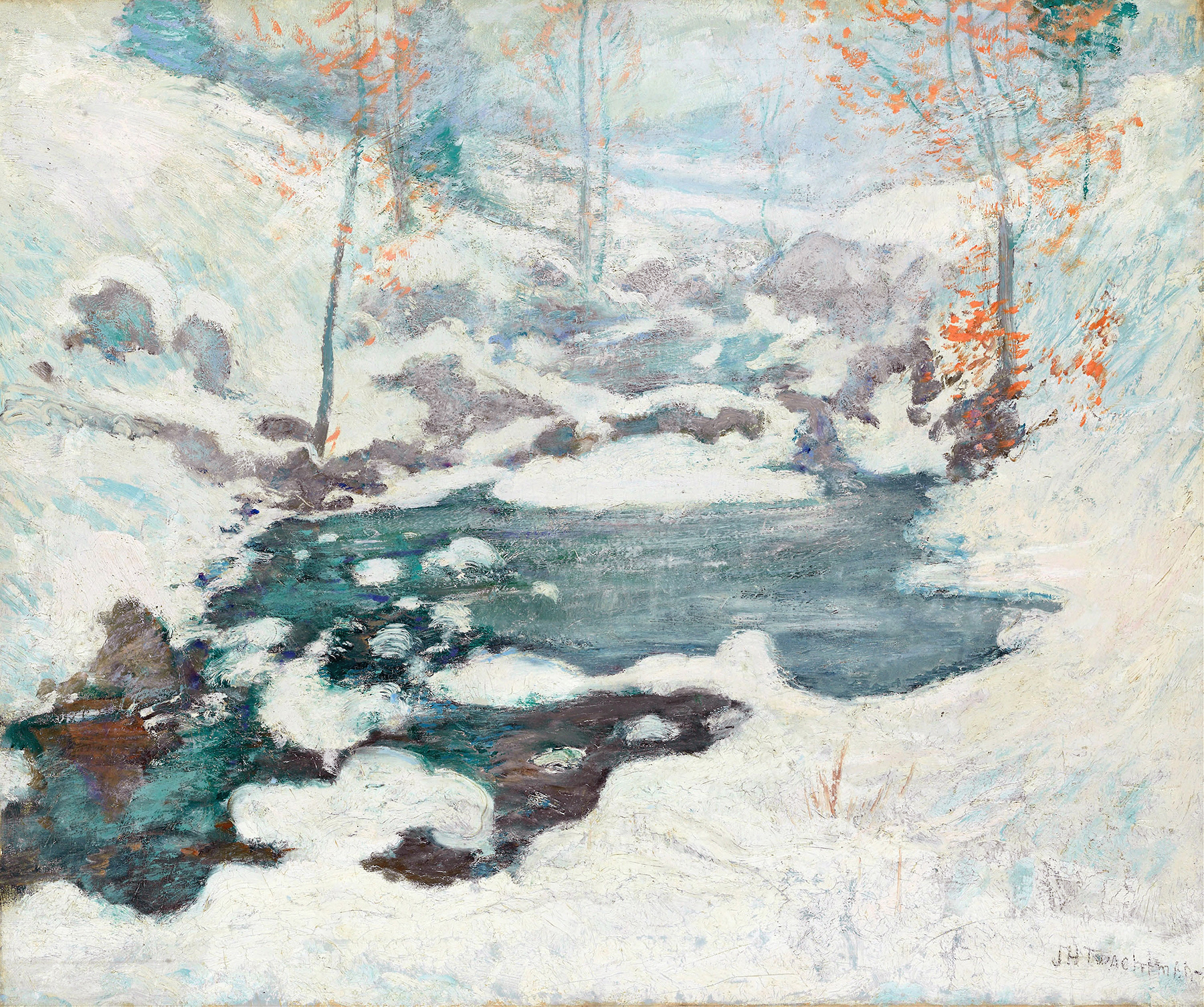 Icebound, by John Henry Twachtman, public domain