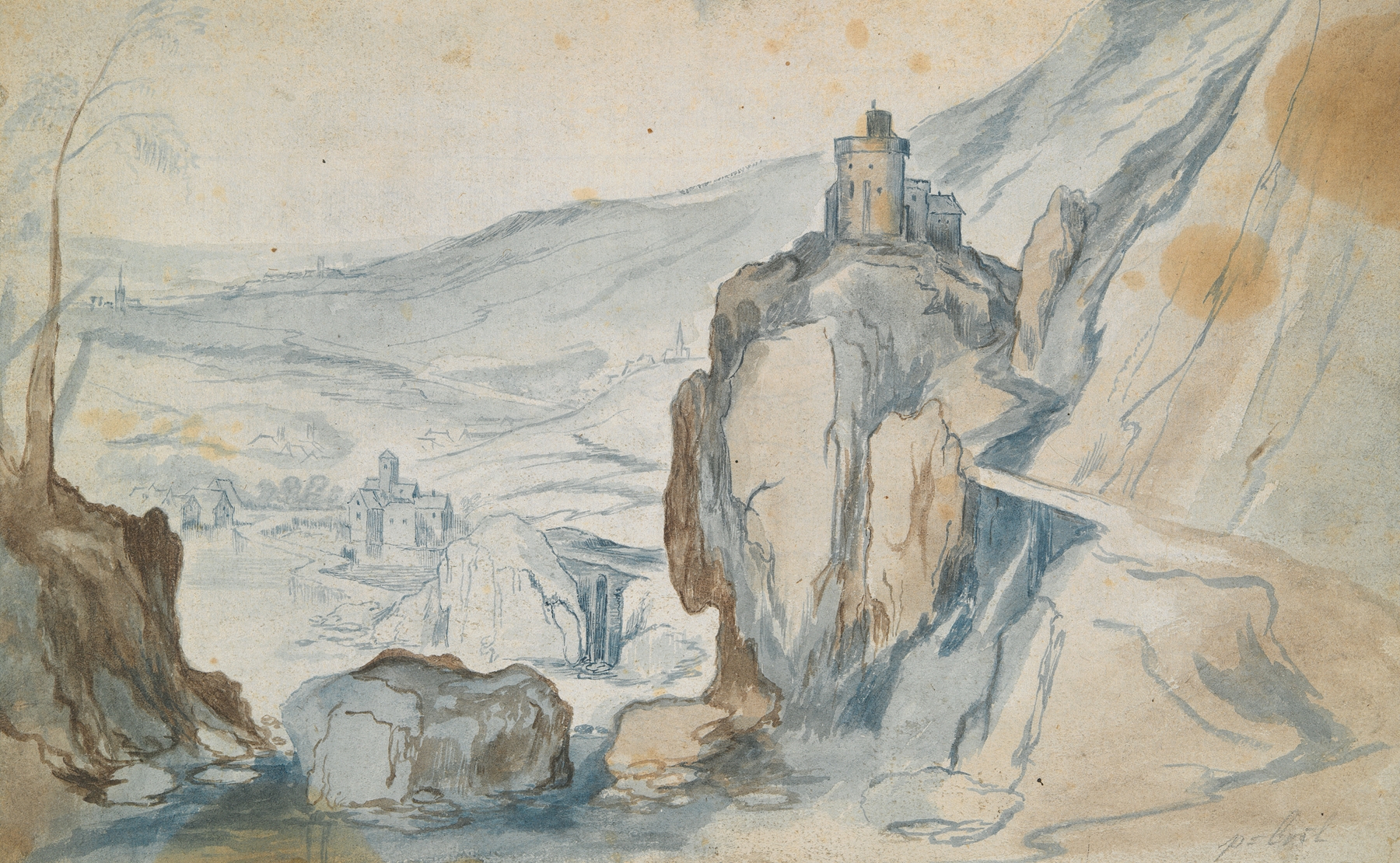 Rocky Landscape, by Jan Brueghel the Elder, public domain