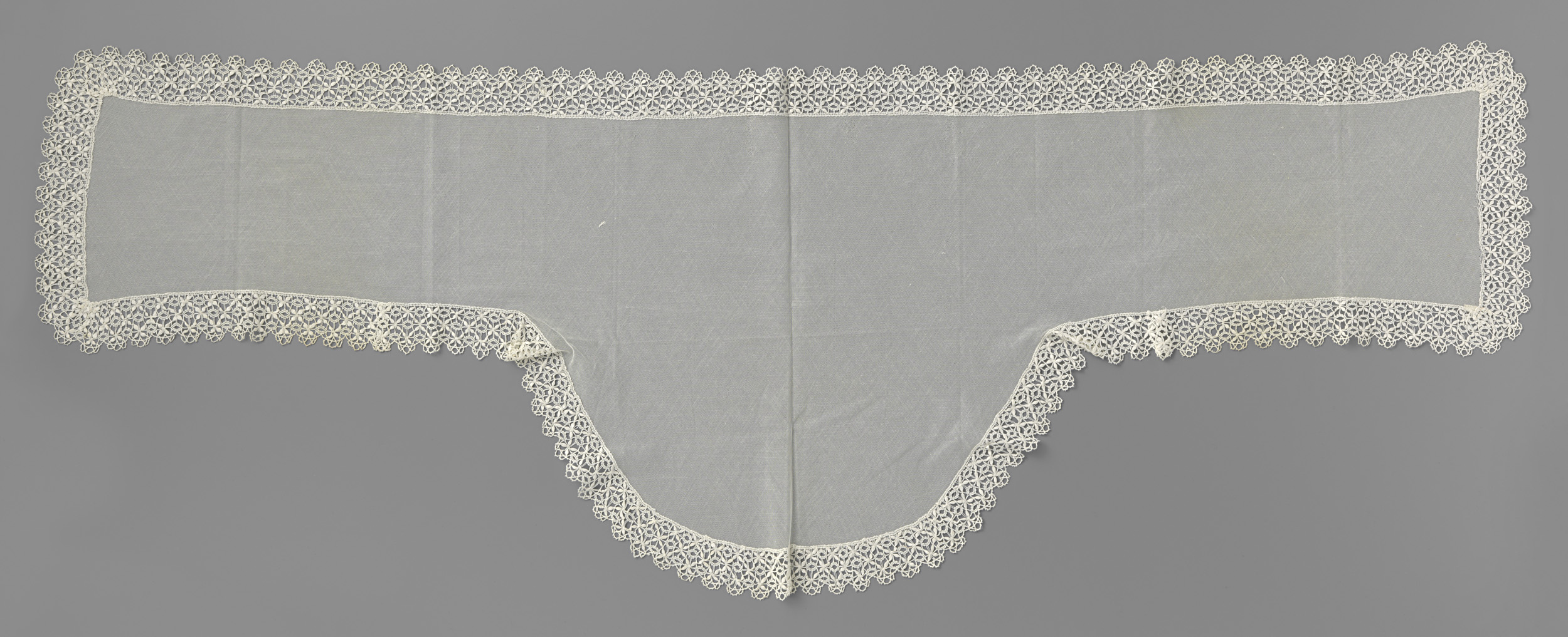 Lace textile featuring intricate patterns by Unknown Artist