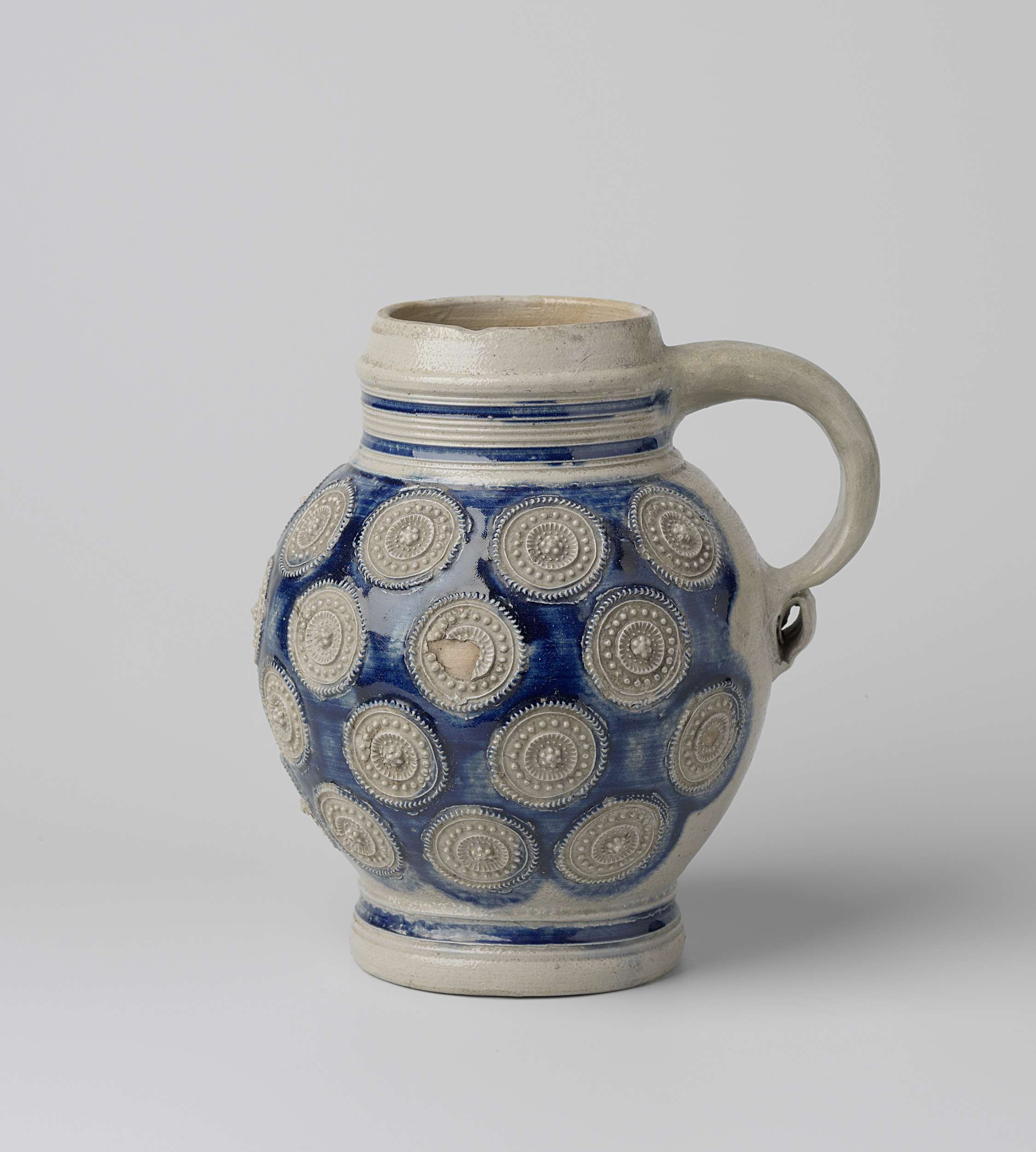 Ceramic jug with medallions by unknown artist