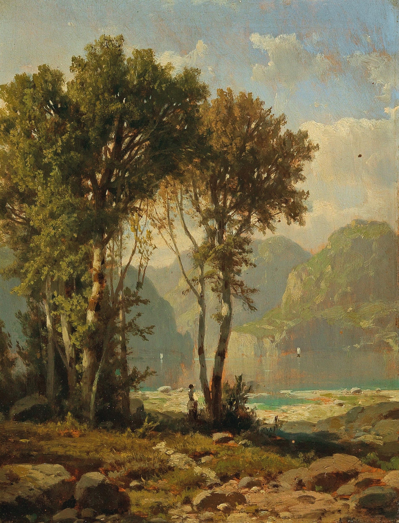 Landscape of Vierwaldstädter See by Adolf Chwala, unknown medium