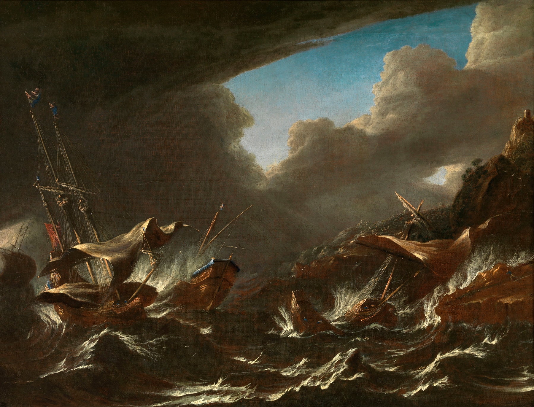 Storm at Sea, by Andries van Eertvelt, public domain