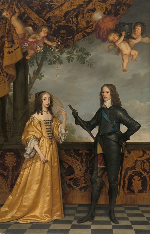 A portrait of Willem II and Mary Stuart by Gerard van Honthorst.
