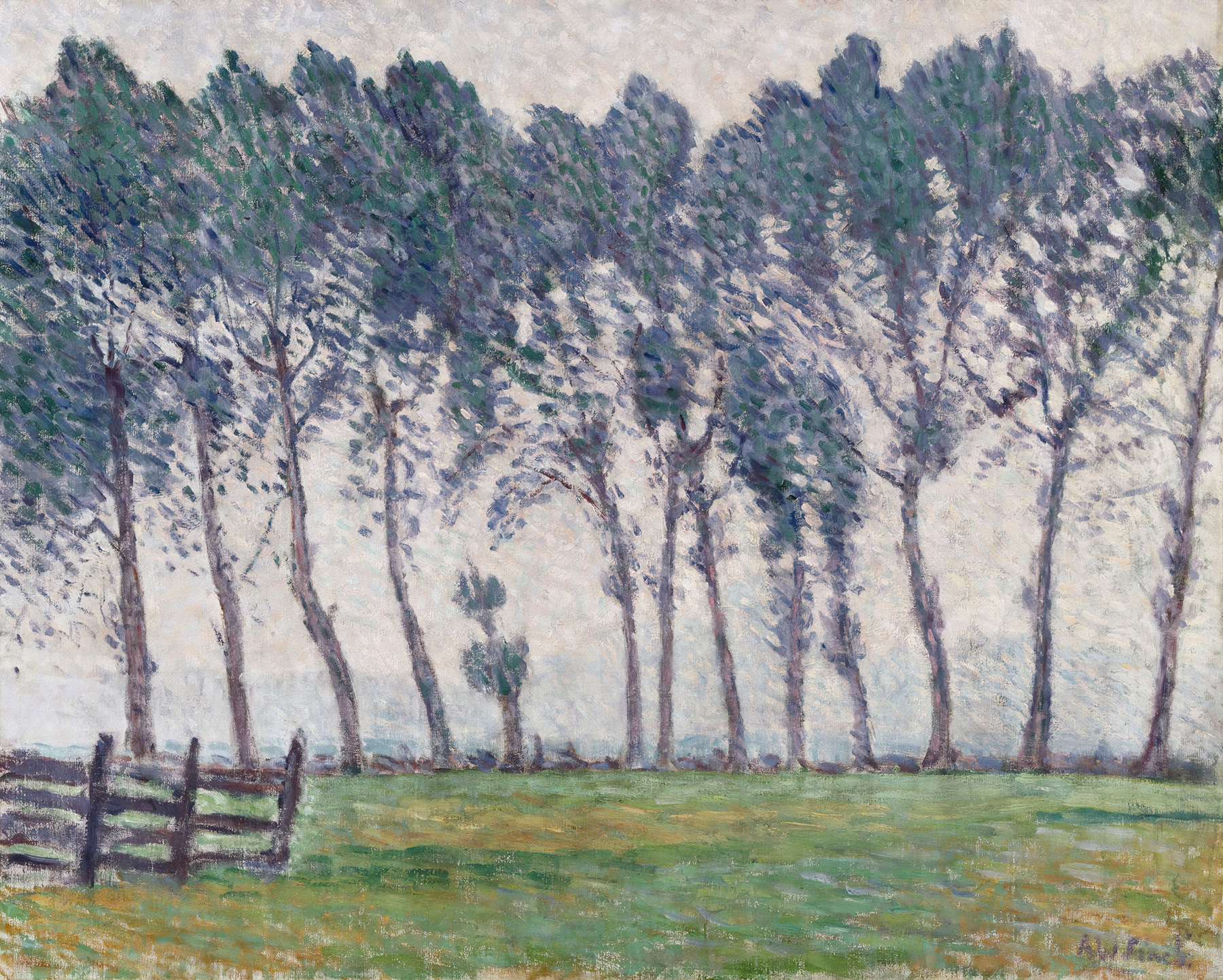 Rainy Weather at Hampton Court, oil on canvas by Alfred William Finch