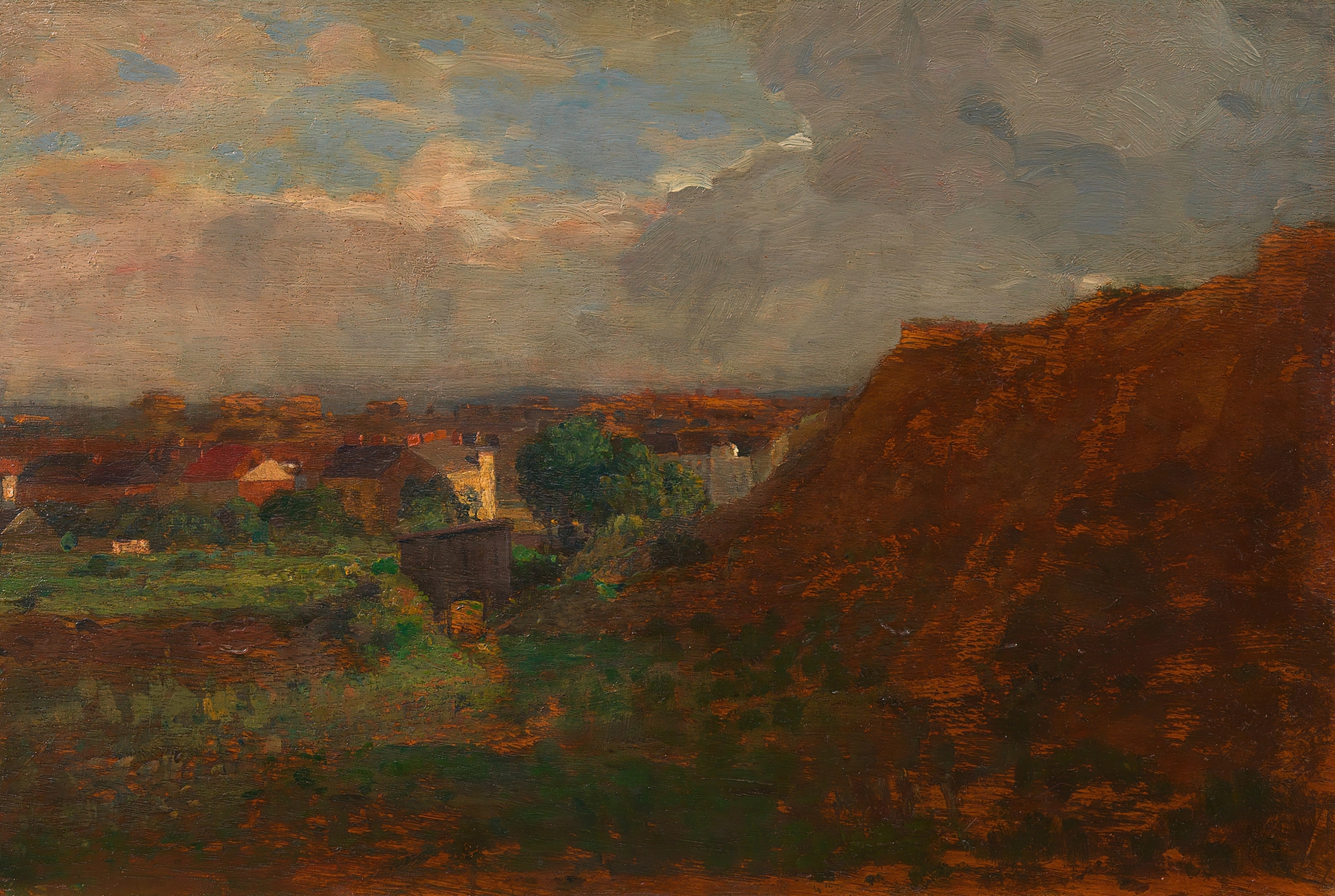 Sandgrube mit Blick auf Pötzleinsdorf, by Tina Blau, public domain