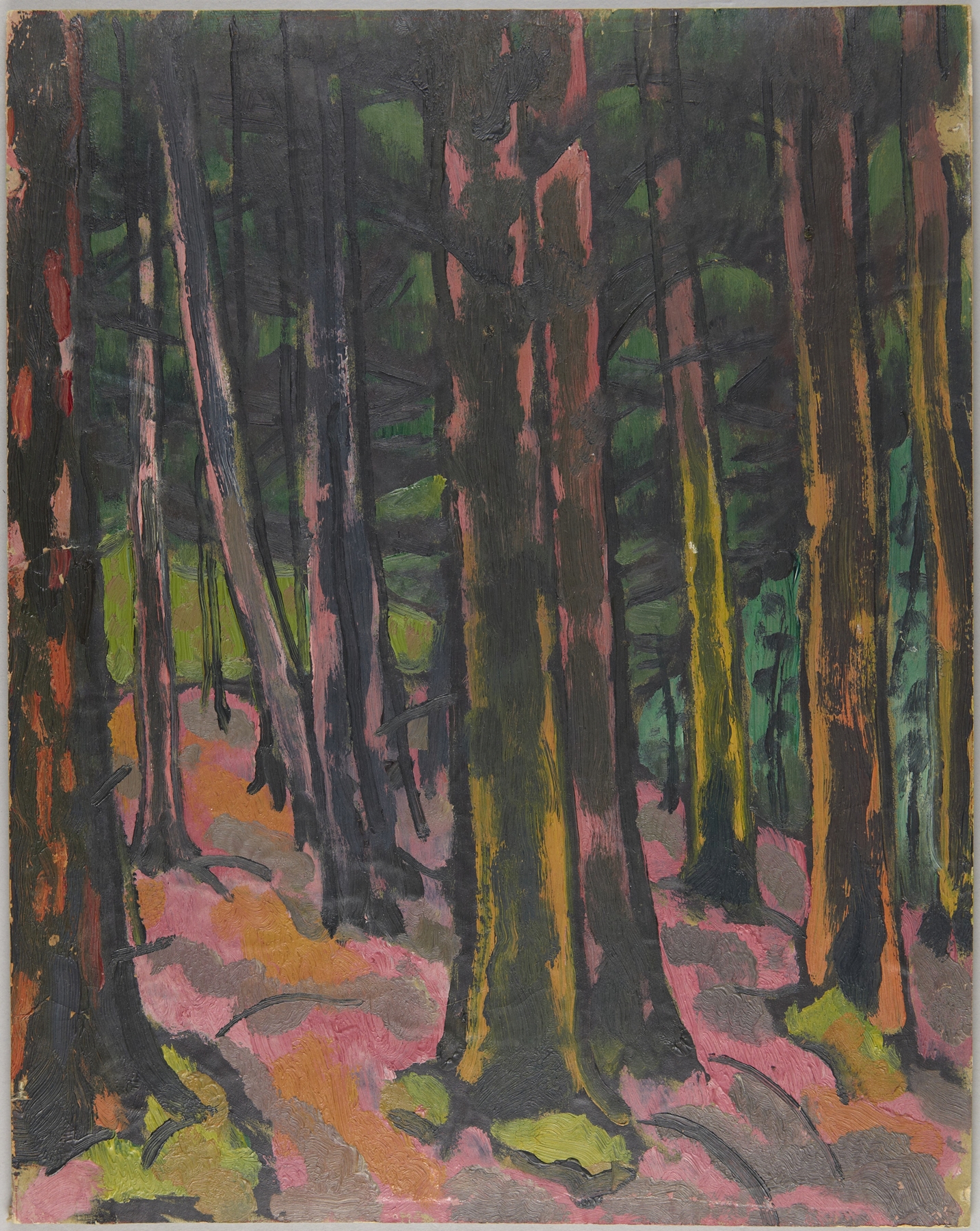 Study of Trees by Johann Walter-Kurau, impressionist oil painting depicting lush foliage.