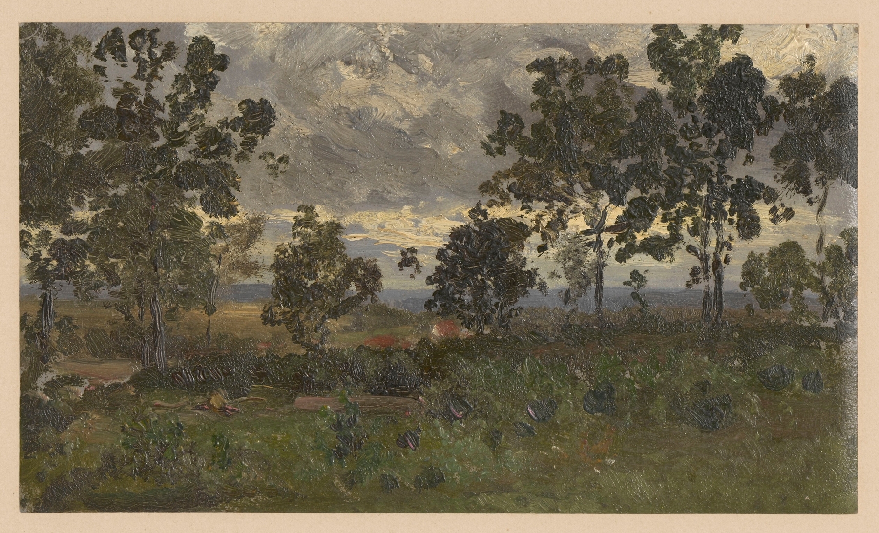 Landscape in Wysoki Kościół, by Adolf Dressler, public domain