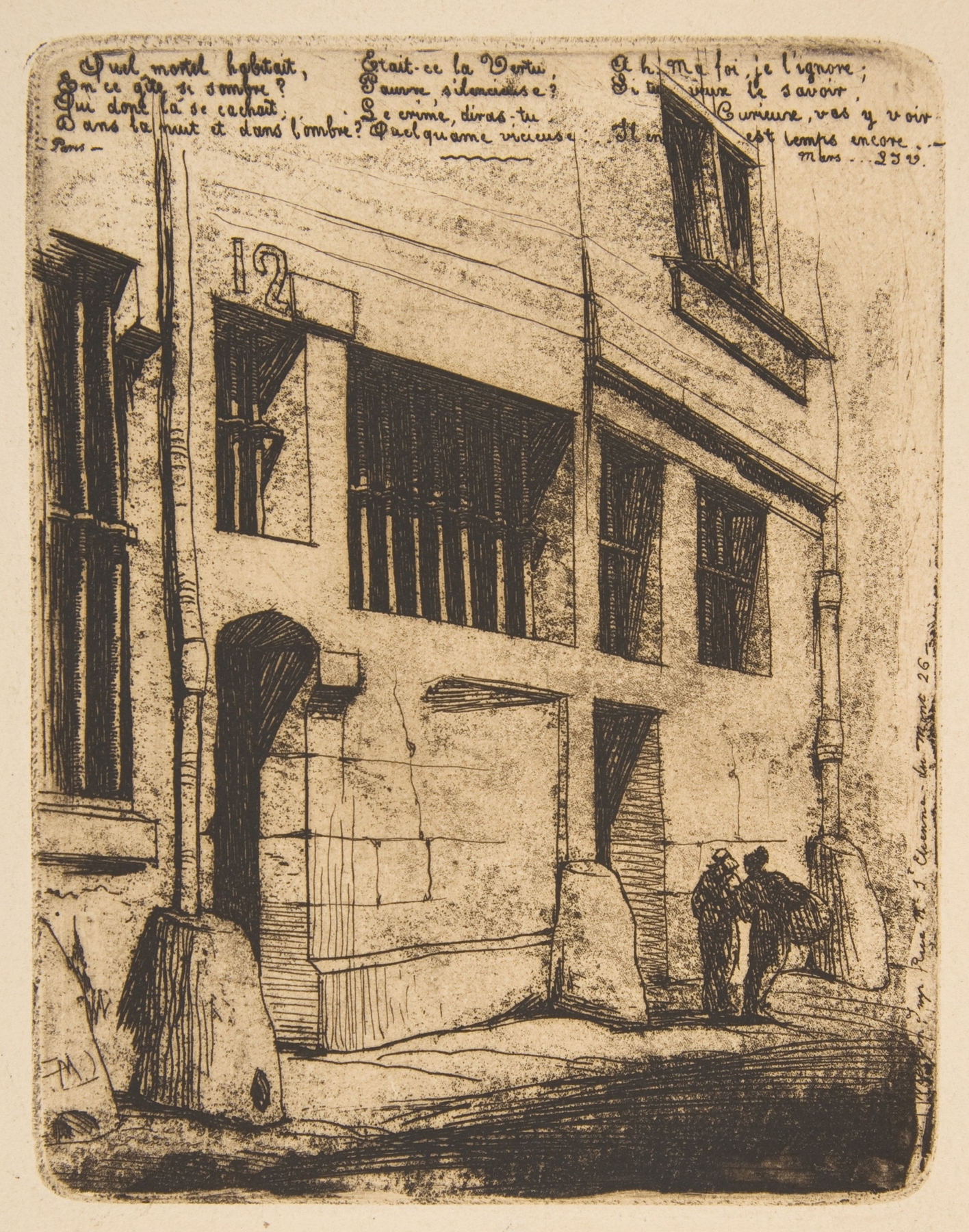 Rue des Mauvais Garçons, Paris, by Charles Meryon, public domain