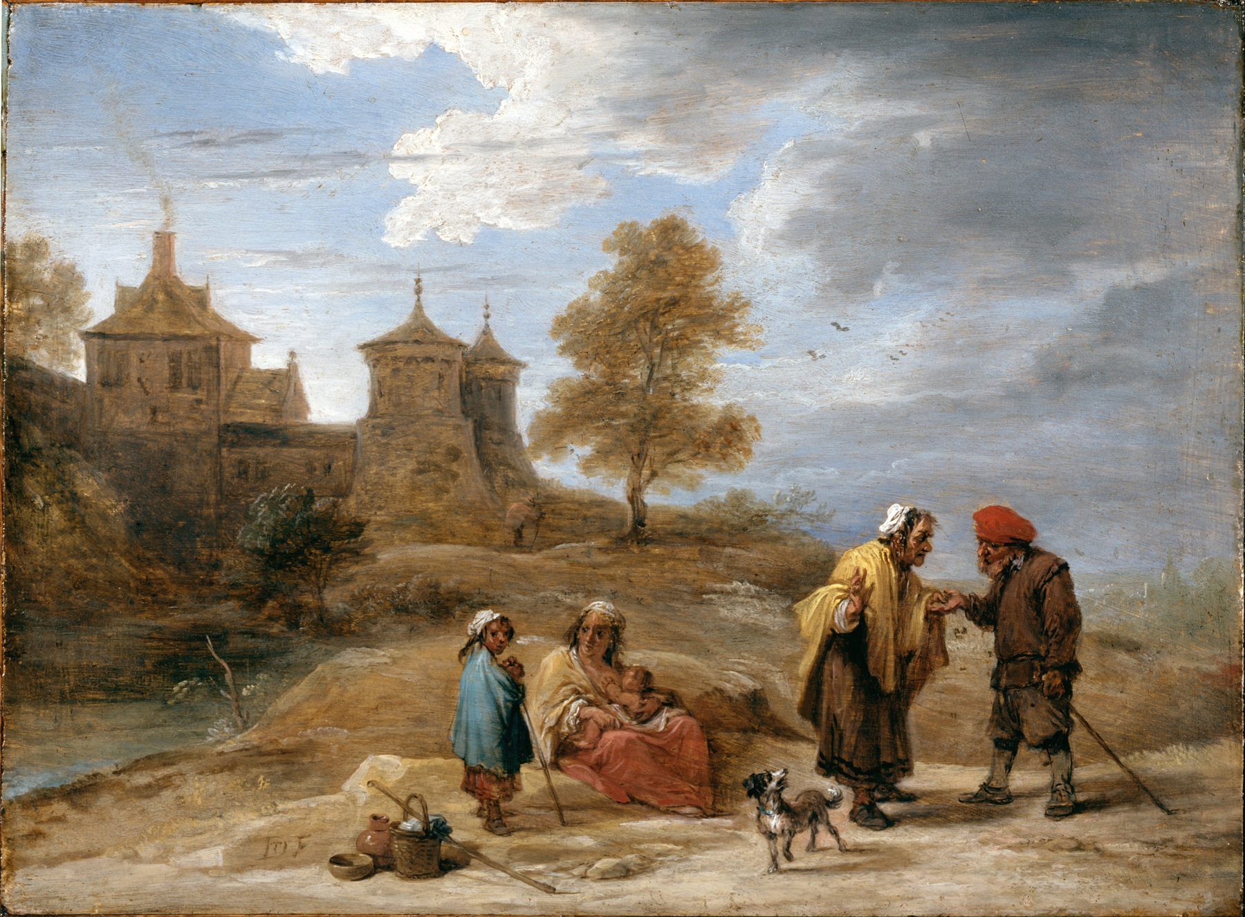 Gypsies in a Landscape, by David Teniers the Younger, public domain