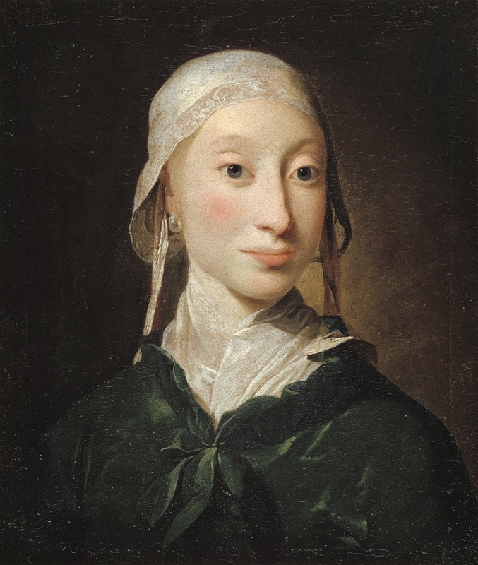 A young girl in traditional Holstein dress gazes gently at the viewer.