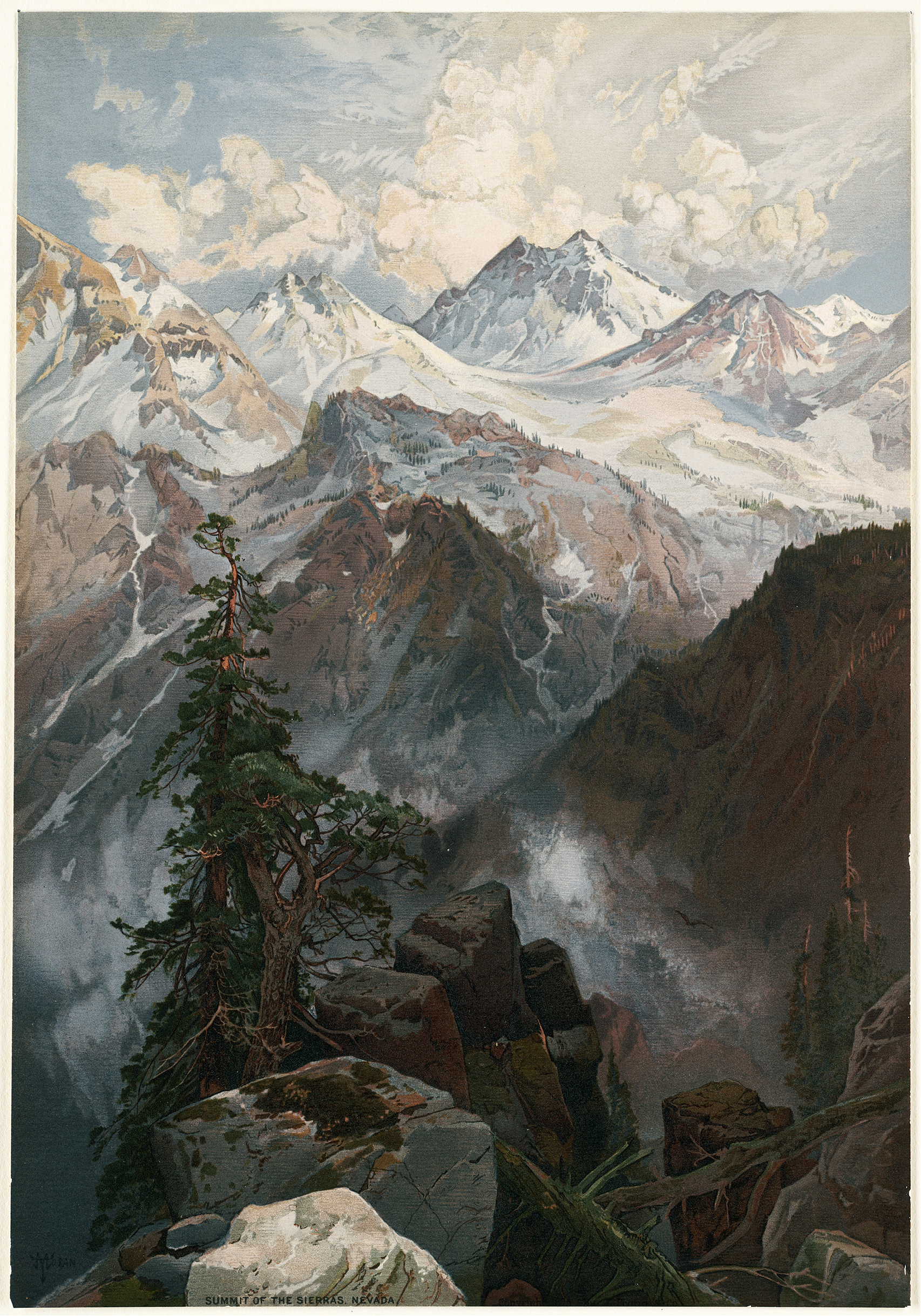 Summit of the Sierras, Nevada, by Thomas Moran, public domain