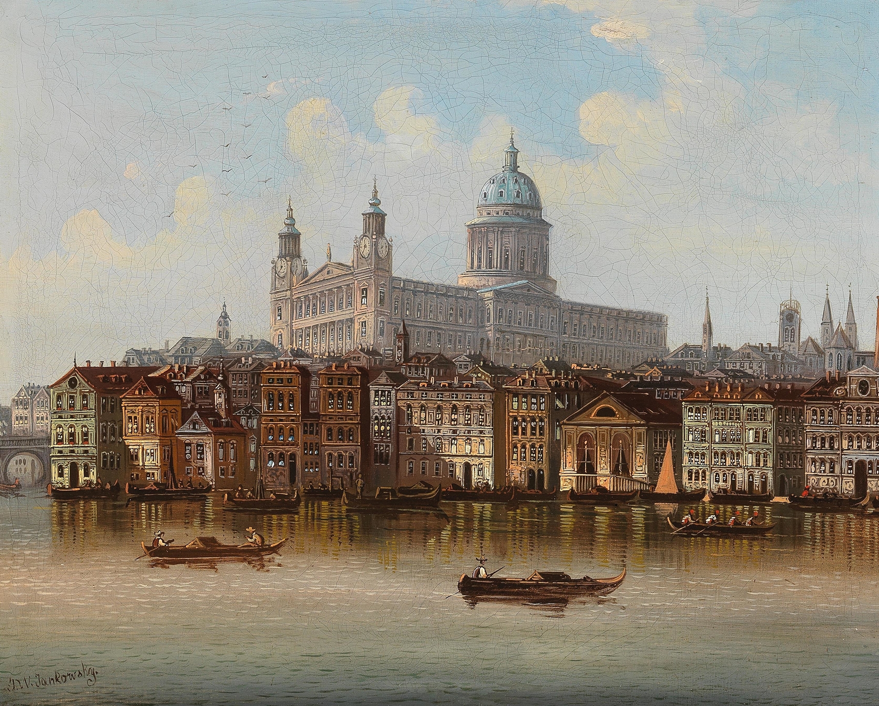 Romanticism artwork of St. Paul’s Cathedral in London by Johann Wilhelm Jankowsky