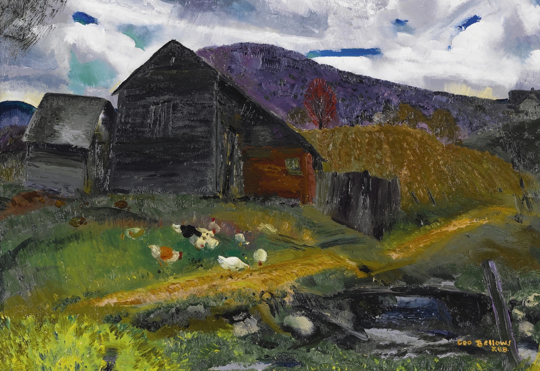 Old Barn, Shady Valley, by George Wesley Bellows, public domain